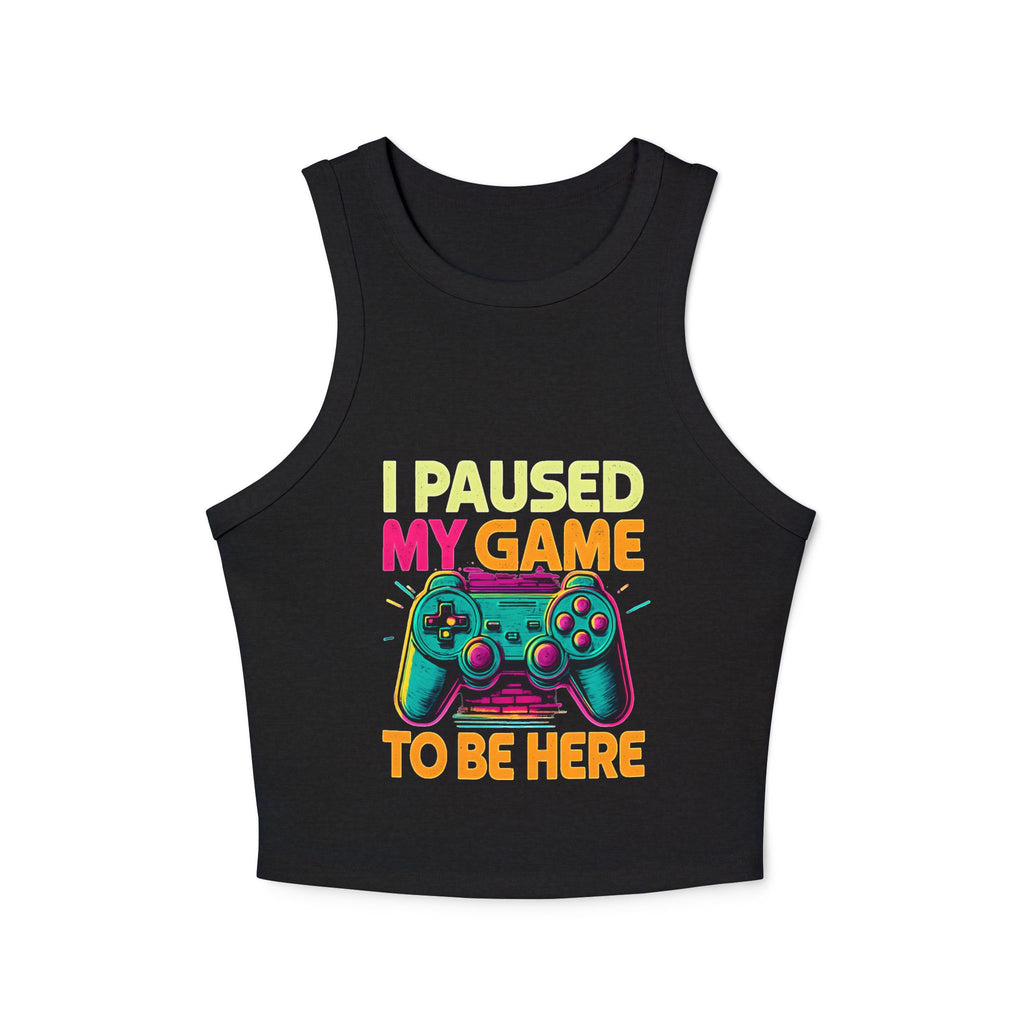 Gamer Girl Micro Rib Tank Top, Casual Summer Top, Video Game Gift, Fun Racerback Tee, Geeky Fashion Apparel, Cute Graphic Tank