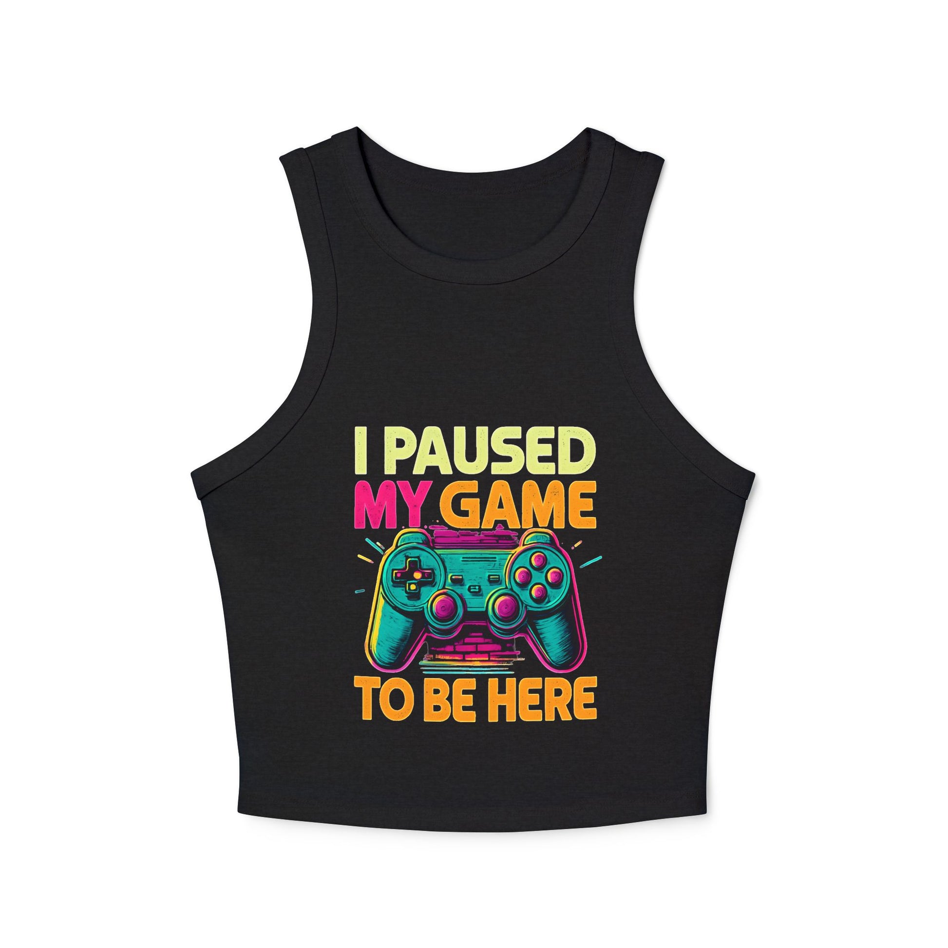 Gamer Girl Micro Rib Tank Top, Casual Summer Top, Video Game Gift, Fun Racerback Tee, Geeky Fashion Apparel, Cute Graphic Tank