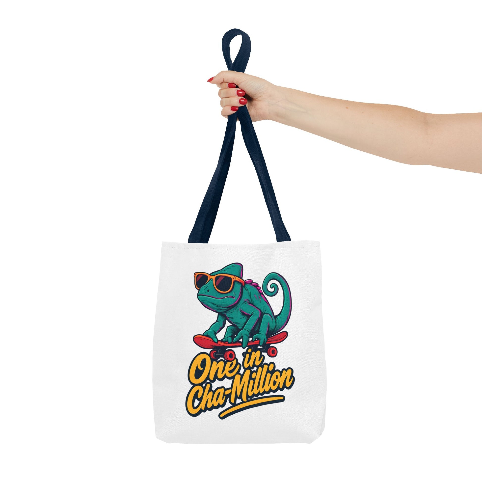 Skateboarder Chameleon Tote Bag - Unique AOP Design, Reusable Shopping Bag, Gift for Chameleon Lovers, Eco-Friendly Grocery Bag, [...]