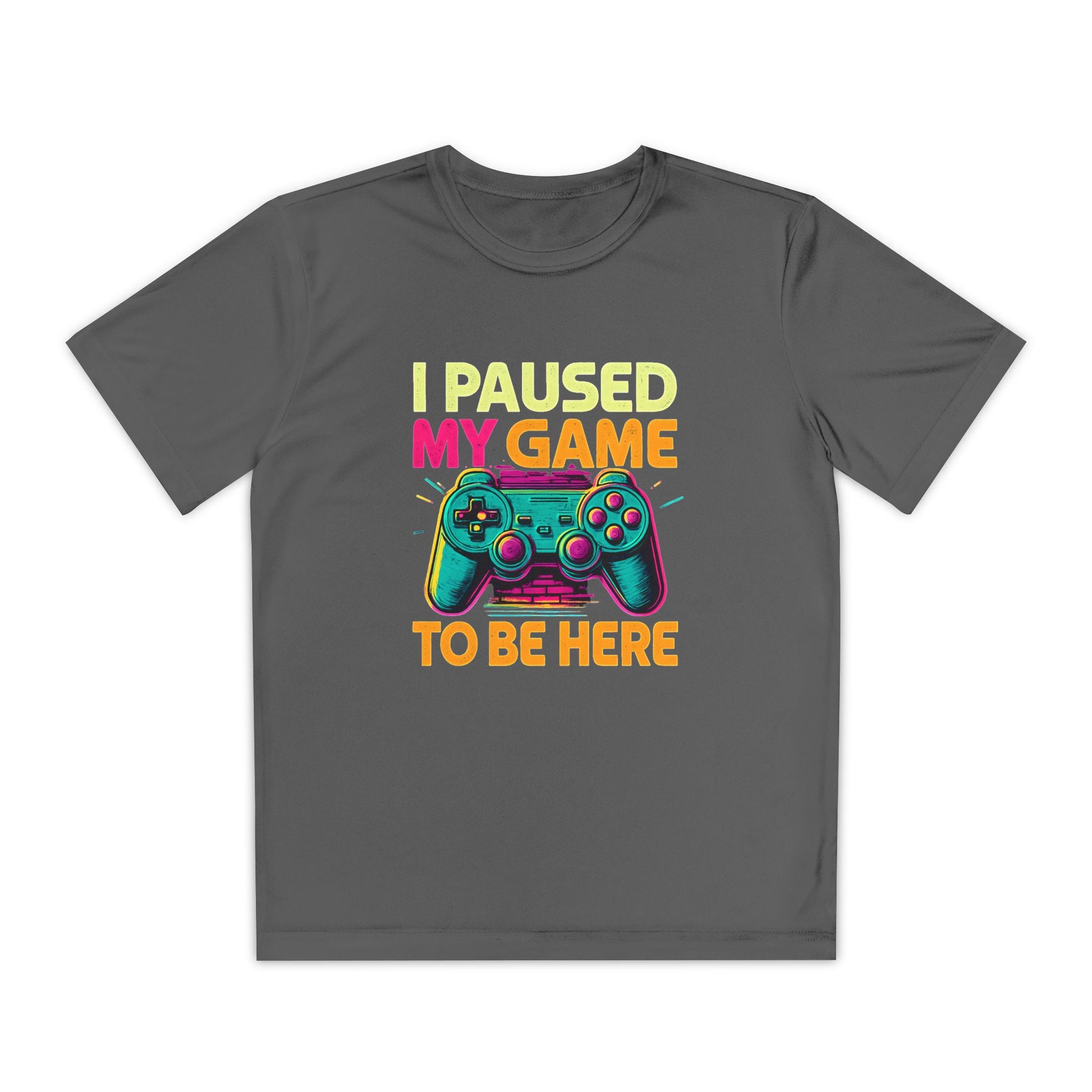 Youth Gamer Tee - I Paused My Game to Be Here | Fun Video Game Shirt, Kids Gaming Apparel, Birthday Gift, Casual Wear, Game Night Tee