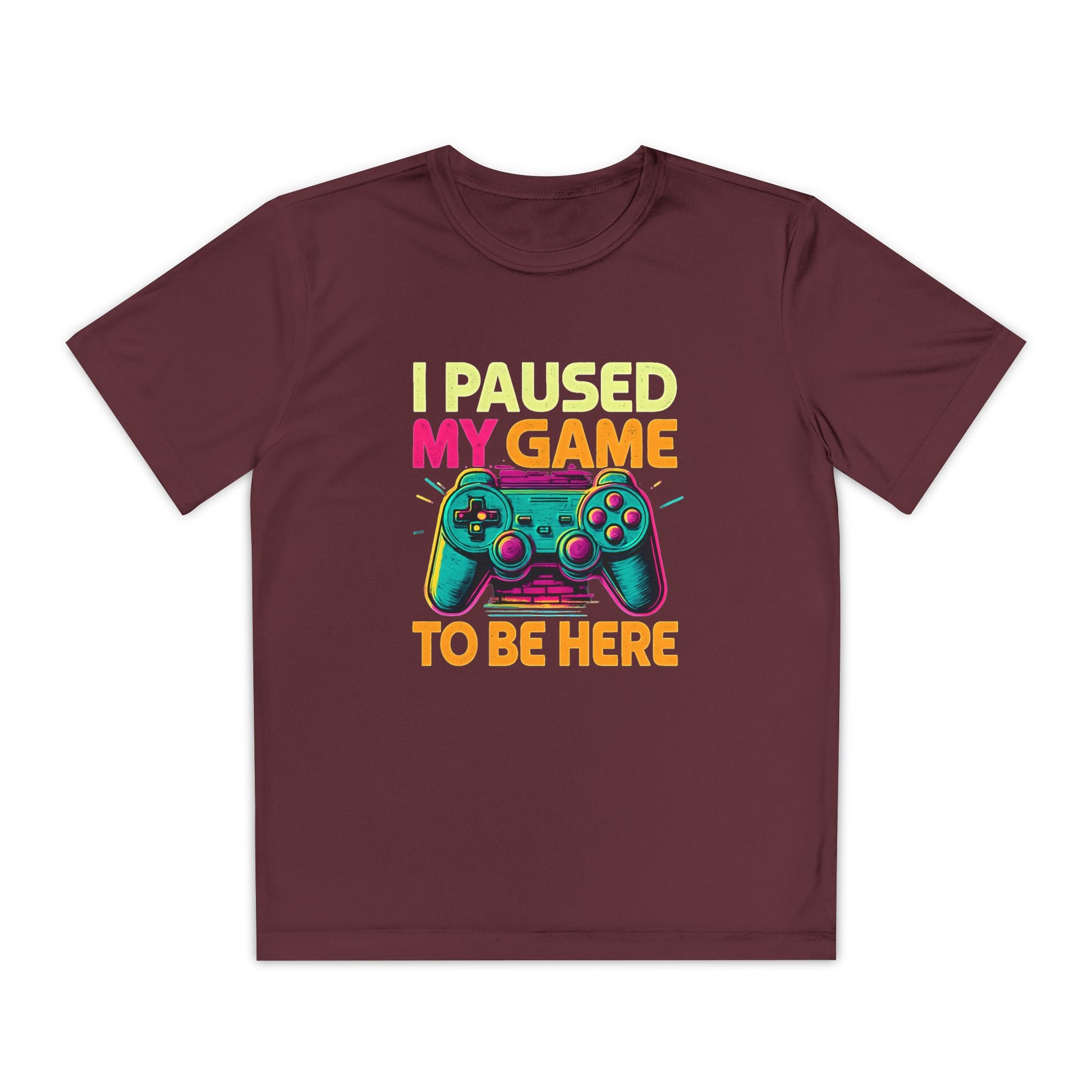 Youth Gamer Tee - I Paused My Game to Be Here | Fun Video Game Shirt, Kids Gaming Apparel, Birthday Gift, Casual Wear, Game Night Tee