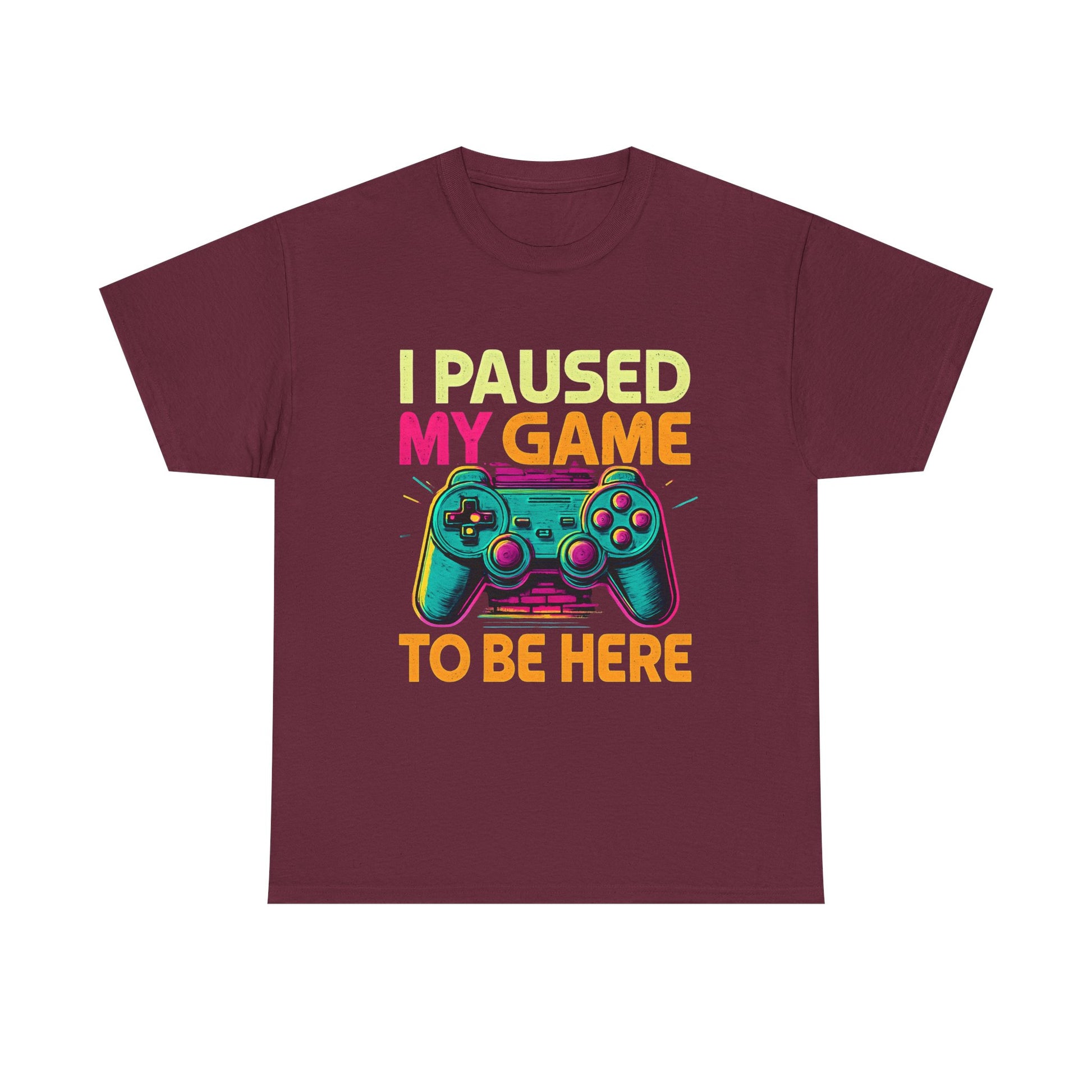 Gaming Humor Unisex Tee - I Paused My Game To Be Here, Gamer Gift, Video Game Shirt, Casual Wear, Funny T-Shirt, Game Night Apparel