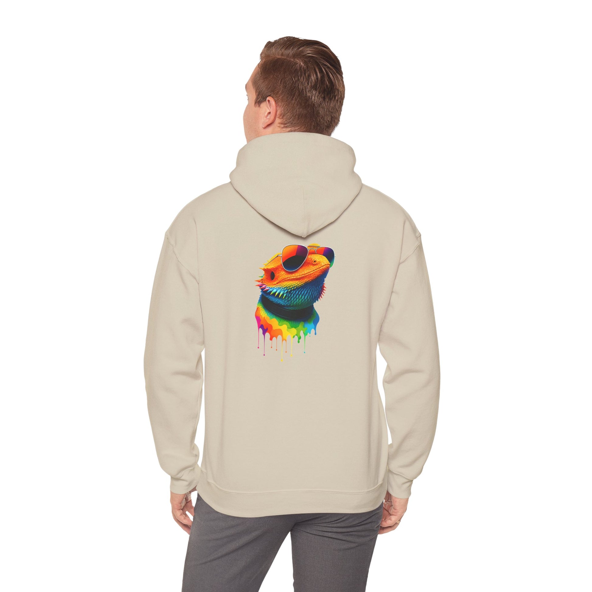 Colorful Lizard Hoodie – Unisex Heavy Blend™ Sweatshirt for Nature Lovers, Perfect Gift for Birthdays, Holidays, Cozy Wear, Unique Design