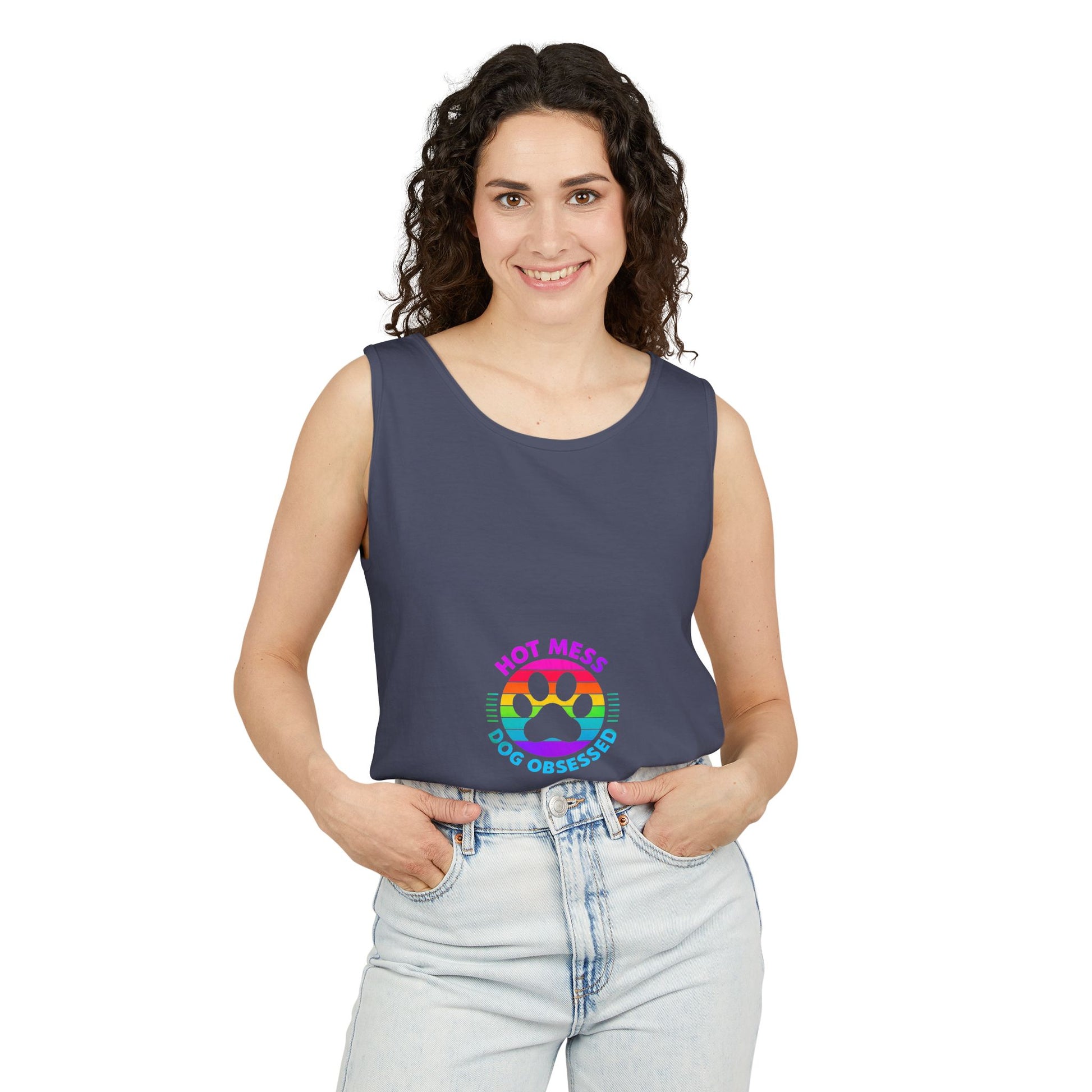 Dog Obsessed Unisex Garment-Dyed Tank Top