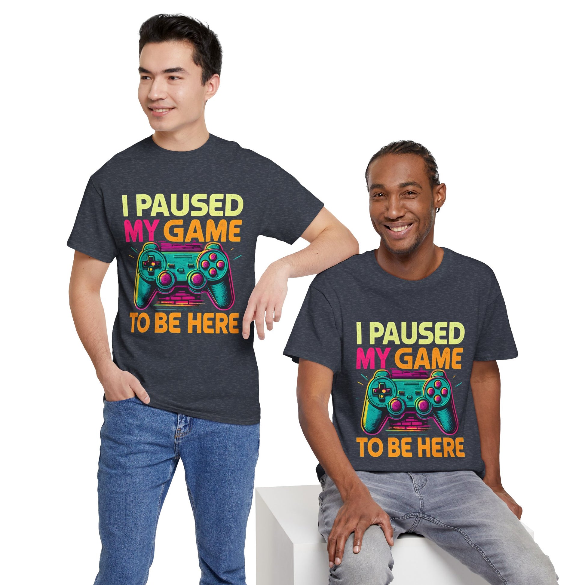 Gaming Humor Unisex Tee - I Paused My Game To Be Here, Gamer Gift, Video Game Shirt, Casual Wear, Funny T-Shirt, Game Night Apparel