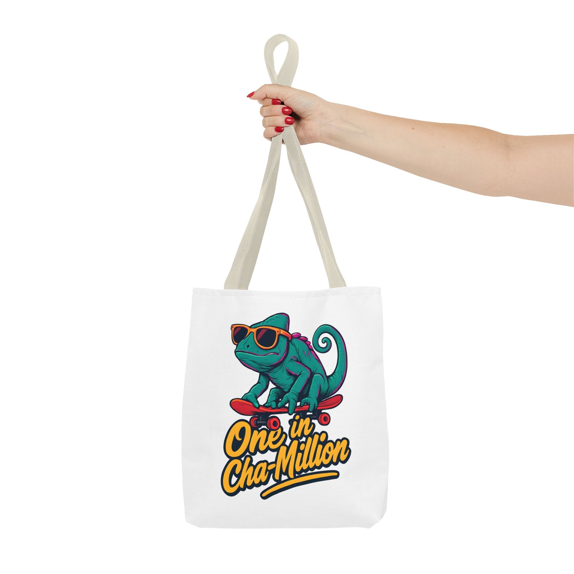 Skateboarder Chameleon Tote Bag - Unique AOP Design, Reusable Shopping Bag, Gift for Chameleon Lovers, Eco-Friendly Grocery Bag, [...]