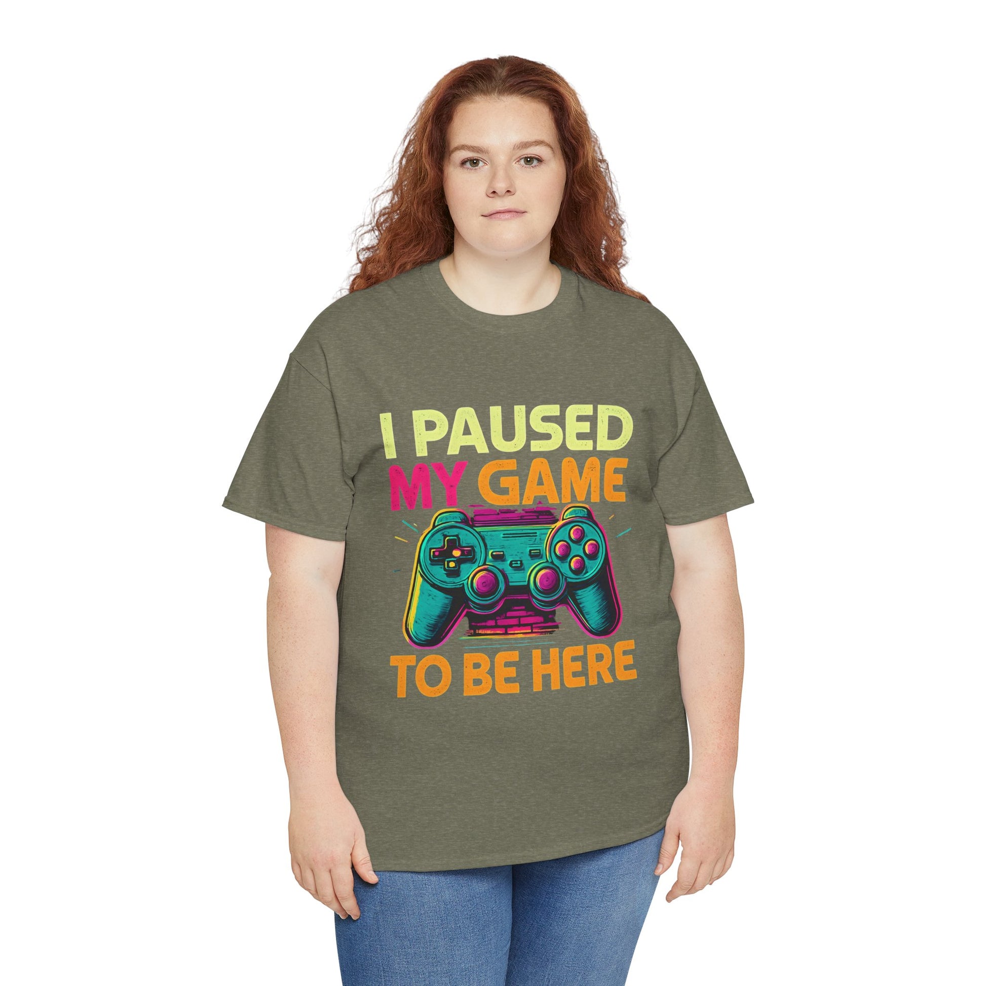 Gaming Humor Unisex Tee - I Paused My Game To Be Here, Gamer Gift, Video Game Shirt, Casual Wear, Funny T-Shirt, Game Night Apparel