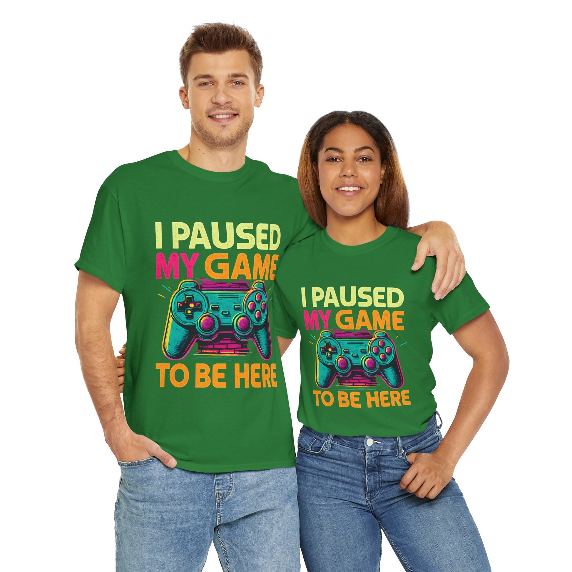 Gaming Humor Unisex Tee - I Paused My Game To Be Here, Gamer Gift, Video Game Shirt, Casual Wear, Funny T-Shirt, Game Night Apparel