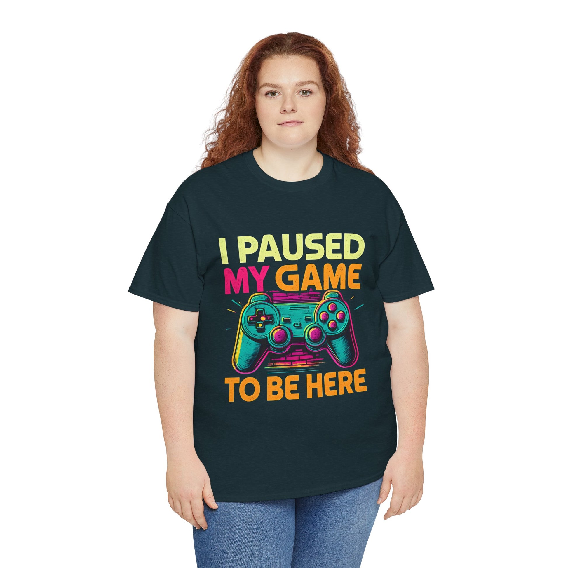 Gaming Humor Unisex Tee - I Paused My Game To Be Here, Gamer Gift, Video Game Shirt, Casual Wear, Funny T-Shirt, Game Night Apparel