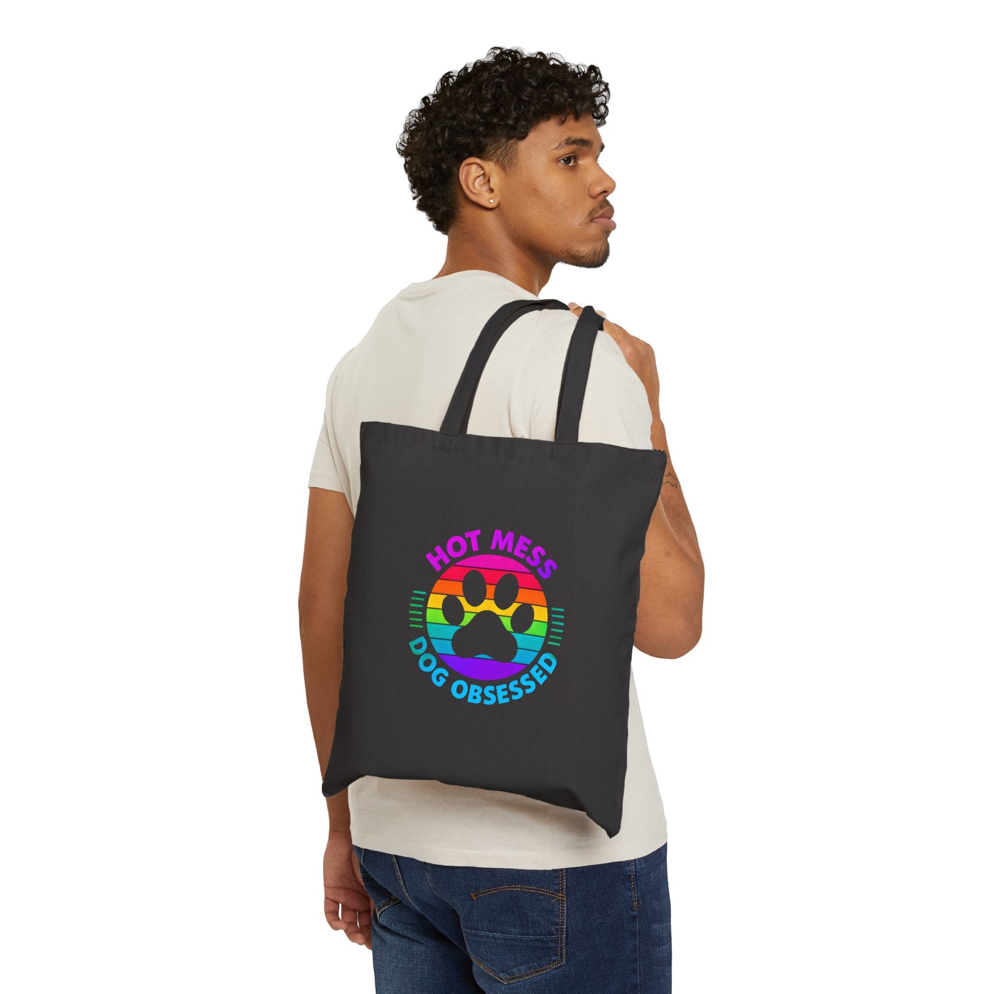 Dog Obsessed Canvas Tote Bag