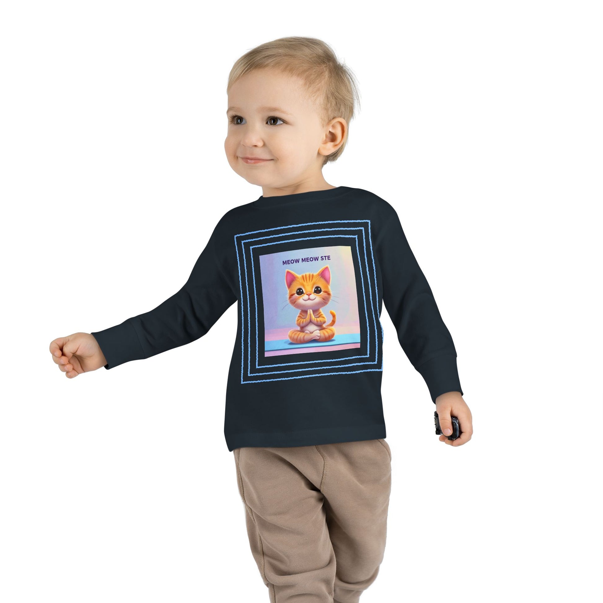 Cat Yoga Toddler Long Sleeve Tee