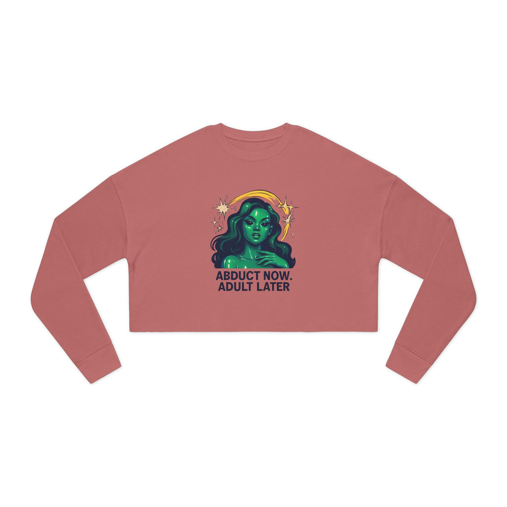 Cosmic Humor Women's Cropped Sweatshirt | Fun Gift for Her | Cute Casual Wear | Quirky Halloween Fashion | Perfect for Parties