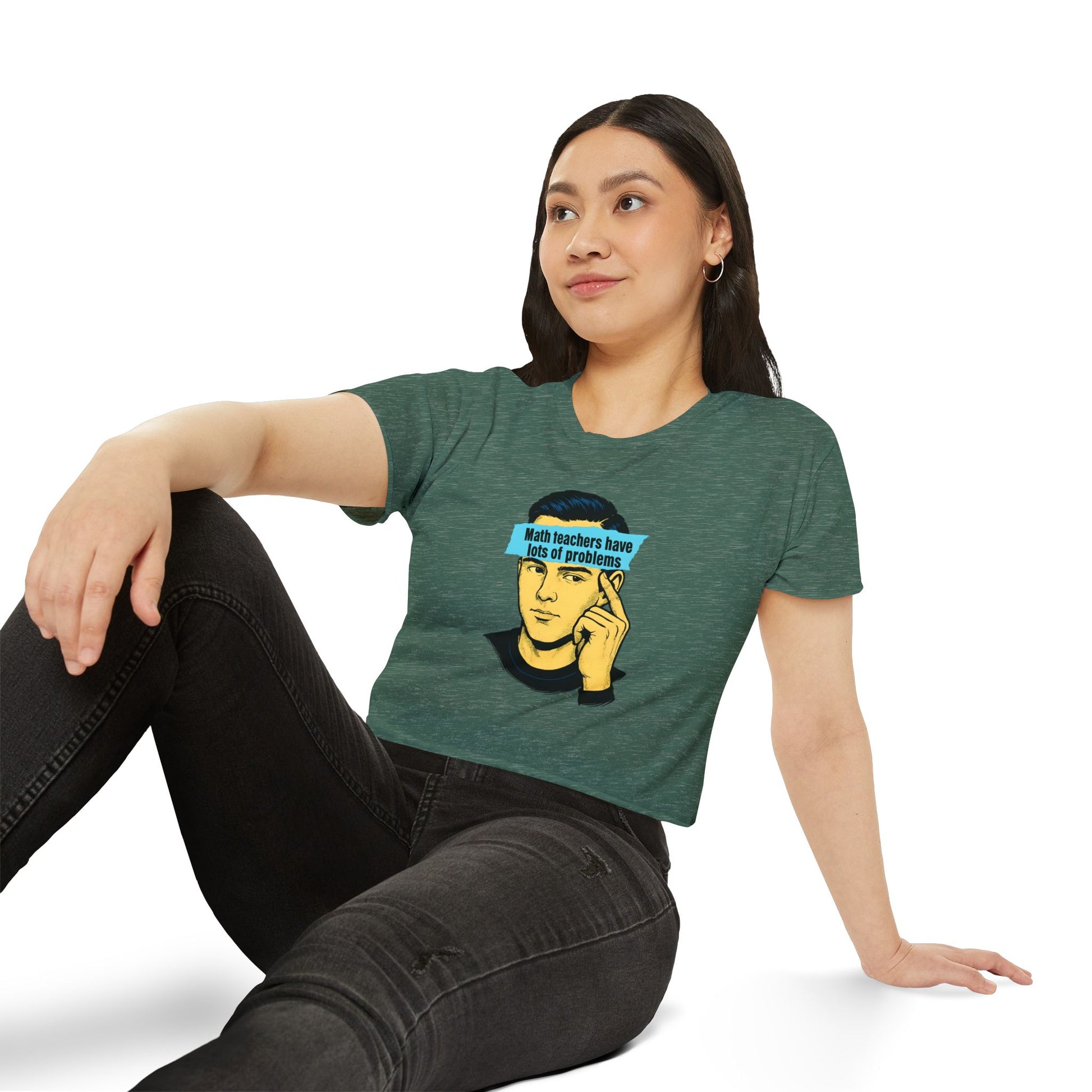 Math Teacher Problems Crop Top