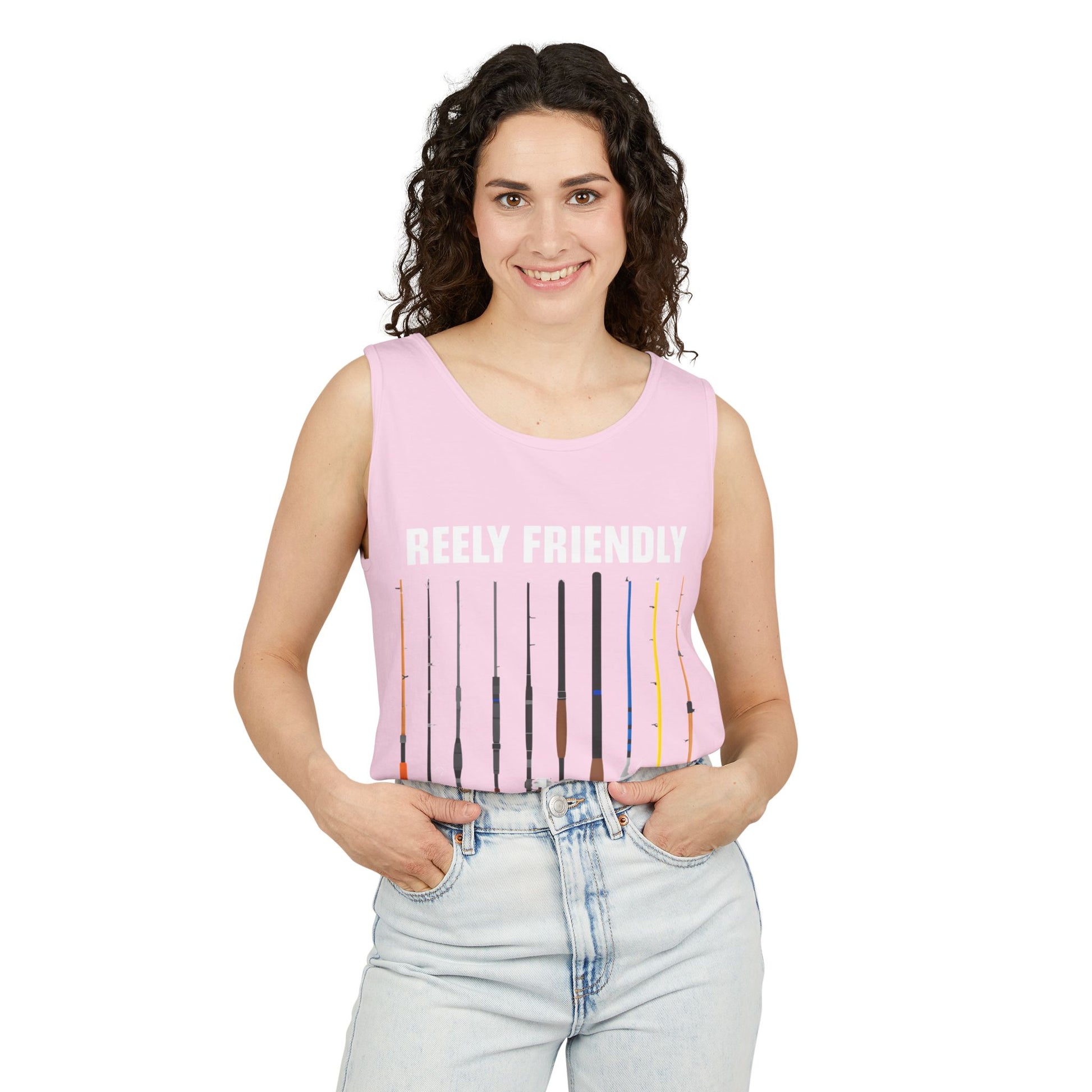 Reely Friendly Fishing Tank Top | Outdoor Apparel, Summer Vibes, Fisherman Gift, Casual Wear, Beach Outing