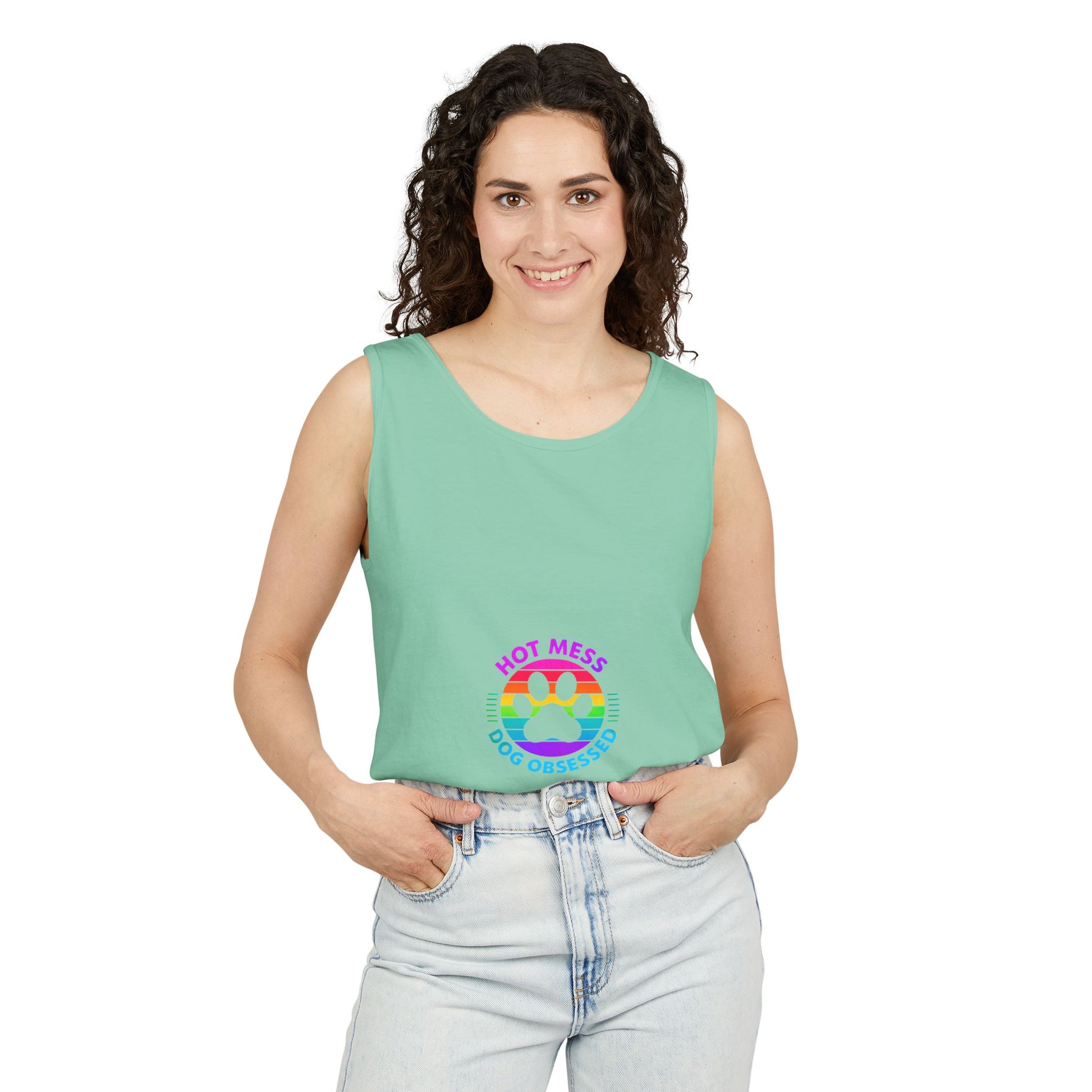 Dog Obsessed Unisex Garment-Dyed Tank Top