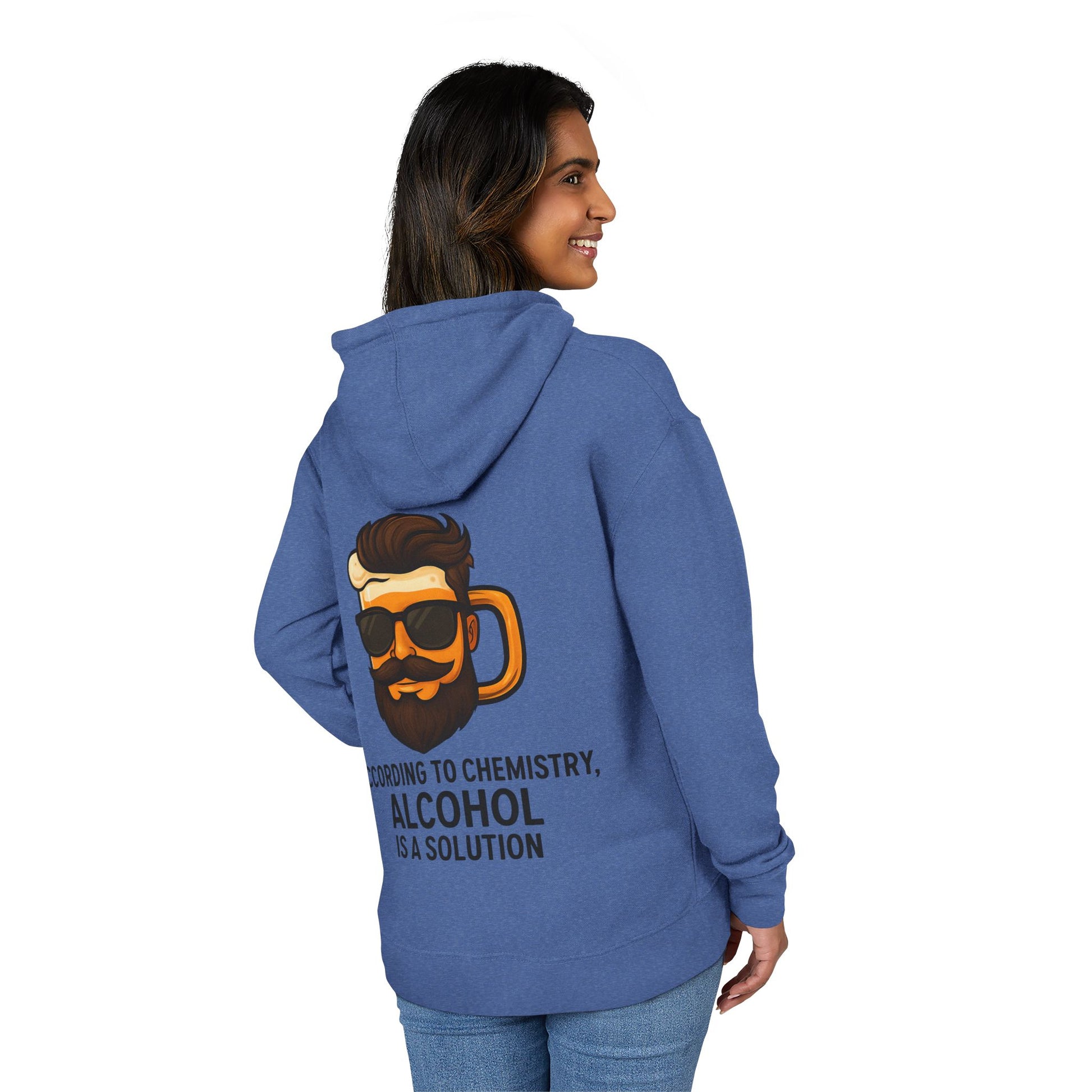 Funny Chemistry Hoodie, Unisex French Terry Sweatshirt, Alcohol Solution Gift, Science Lover Apparel, Chemistry-themed Clothing