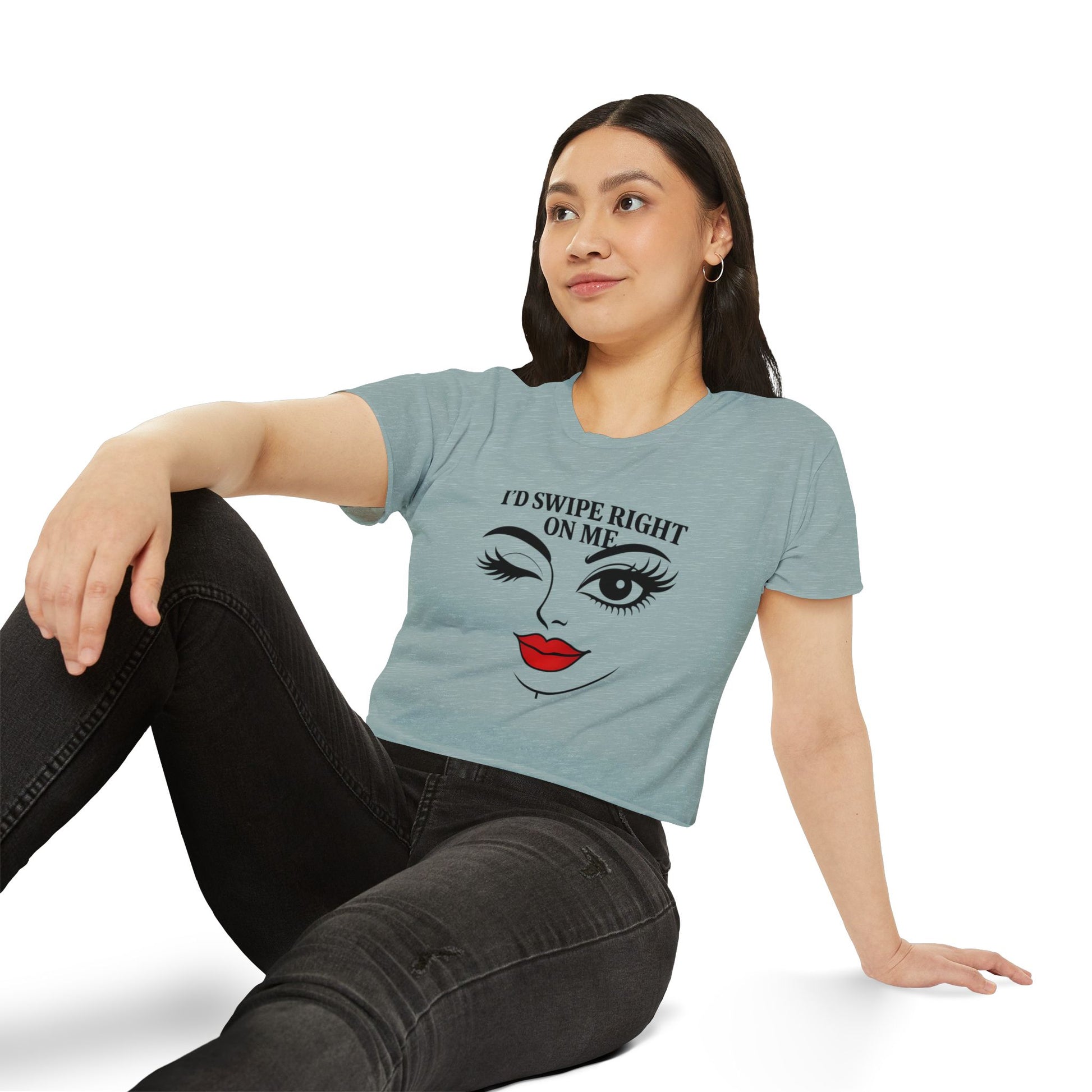 Flirty Graphic Crop Tee
