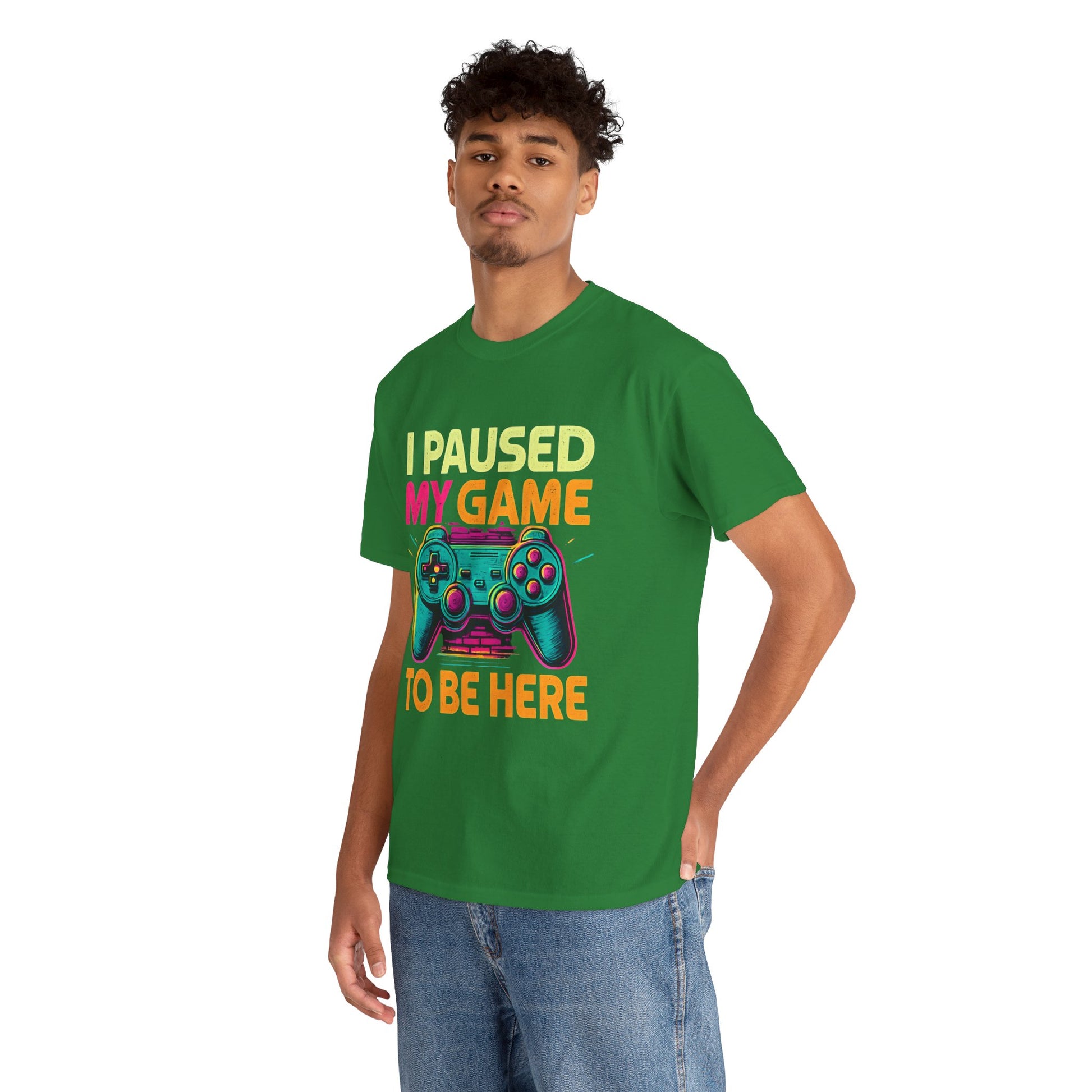 Gaming Humor Unisex Tee - I Paused My Game To Be Here, Gamer Gift, Video Game Shirt, Casual Wear, Funny T-Shirt, Game Night Apparel