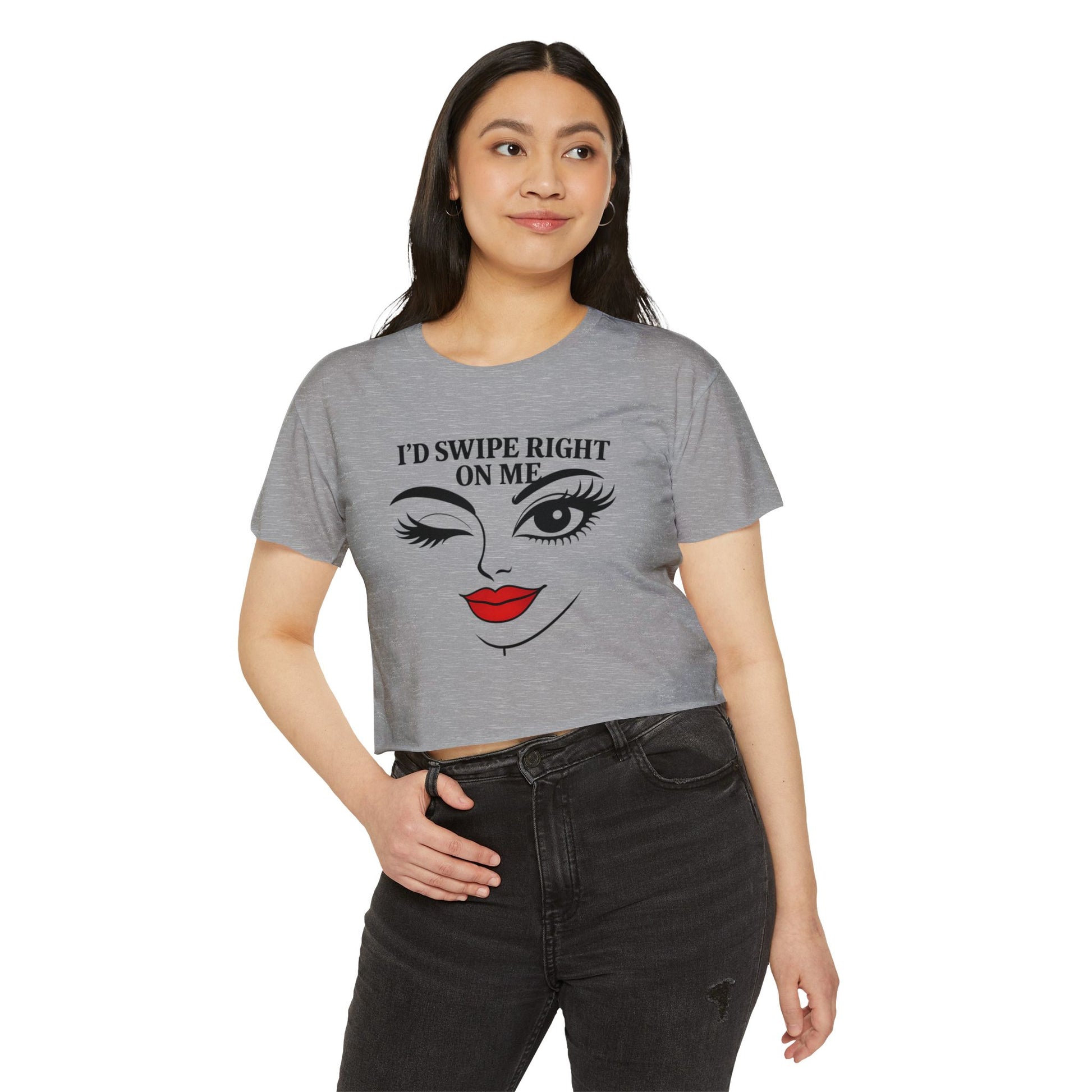 Flirty Graphic Crop Tee