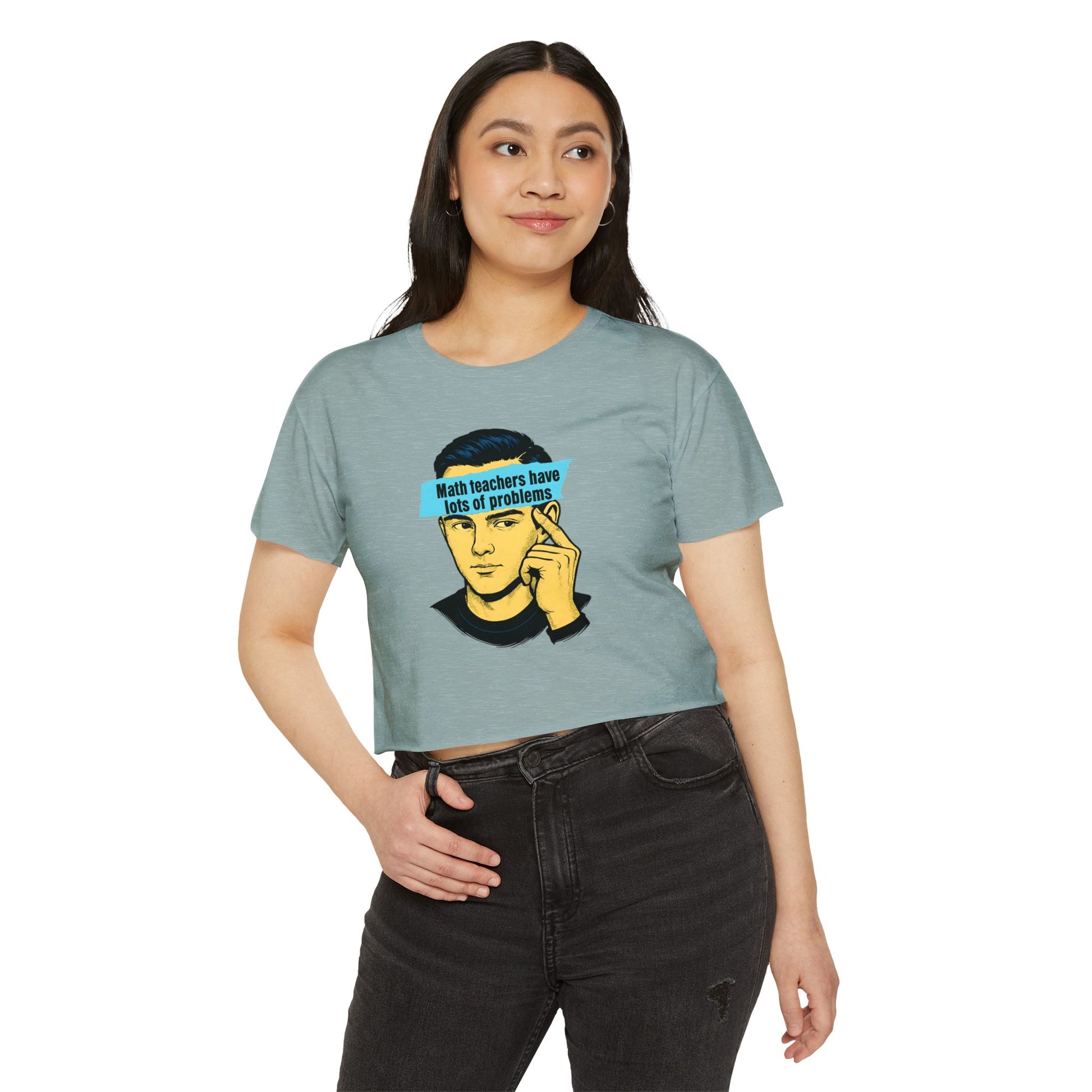 Math Teacher Problems Crop Top