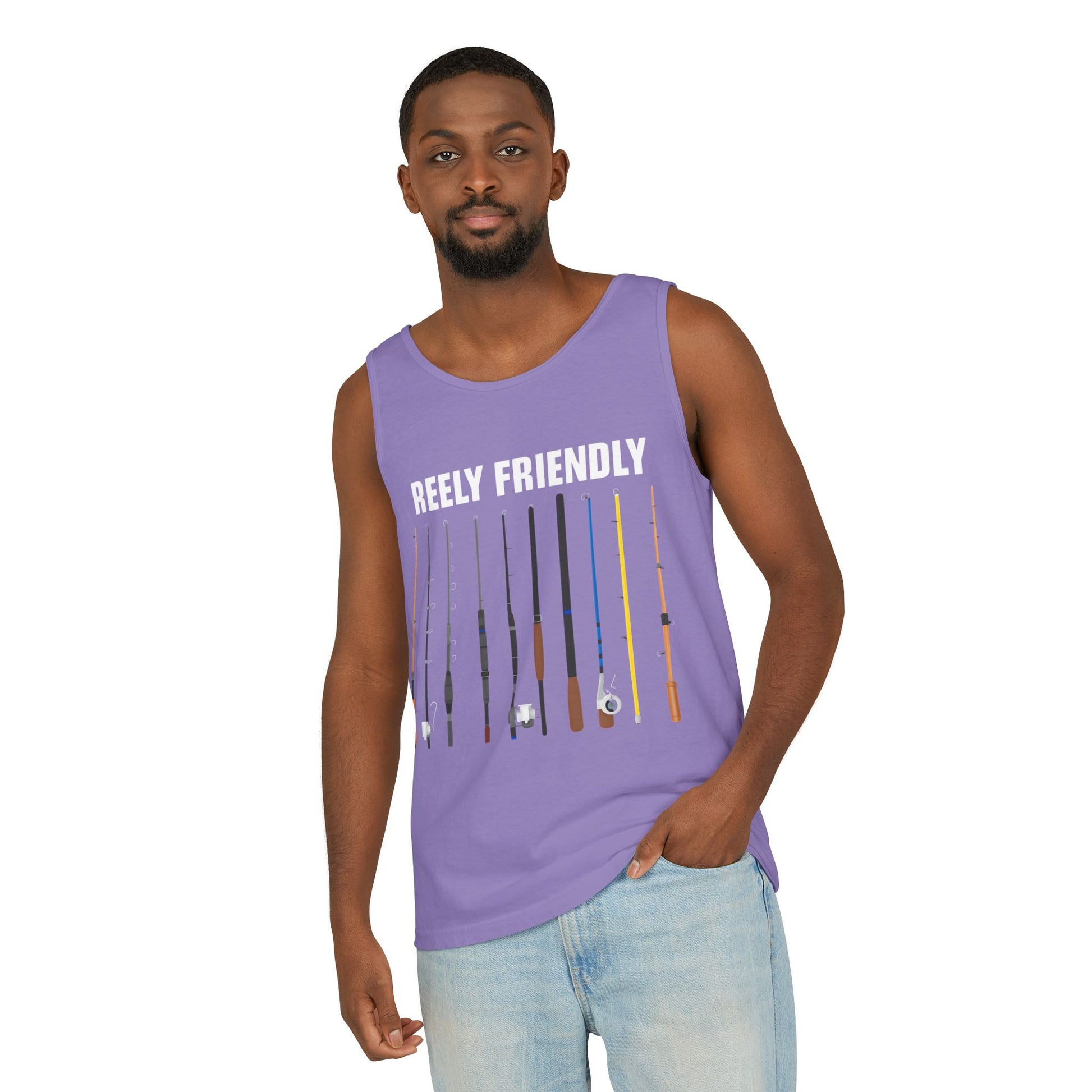 Reely Friendly Fishing Tank Top | Outdoor Apparel, Summer Vibes, Fisherman Gift, Casual Wear, Beach Outing