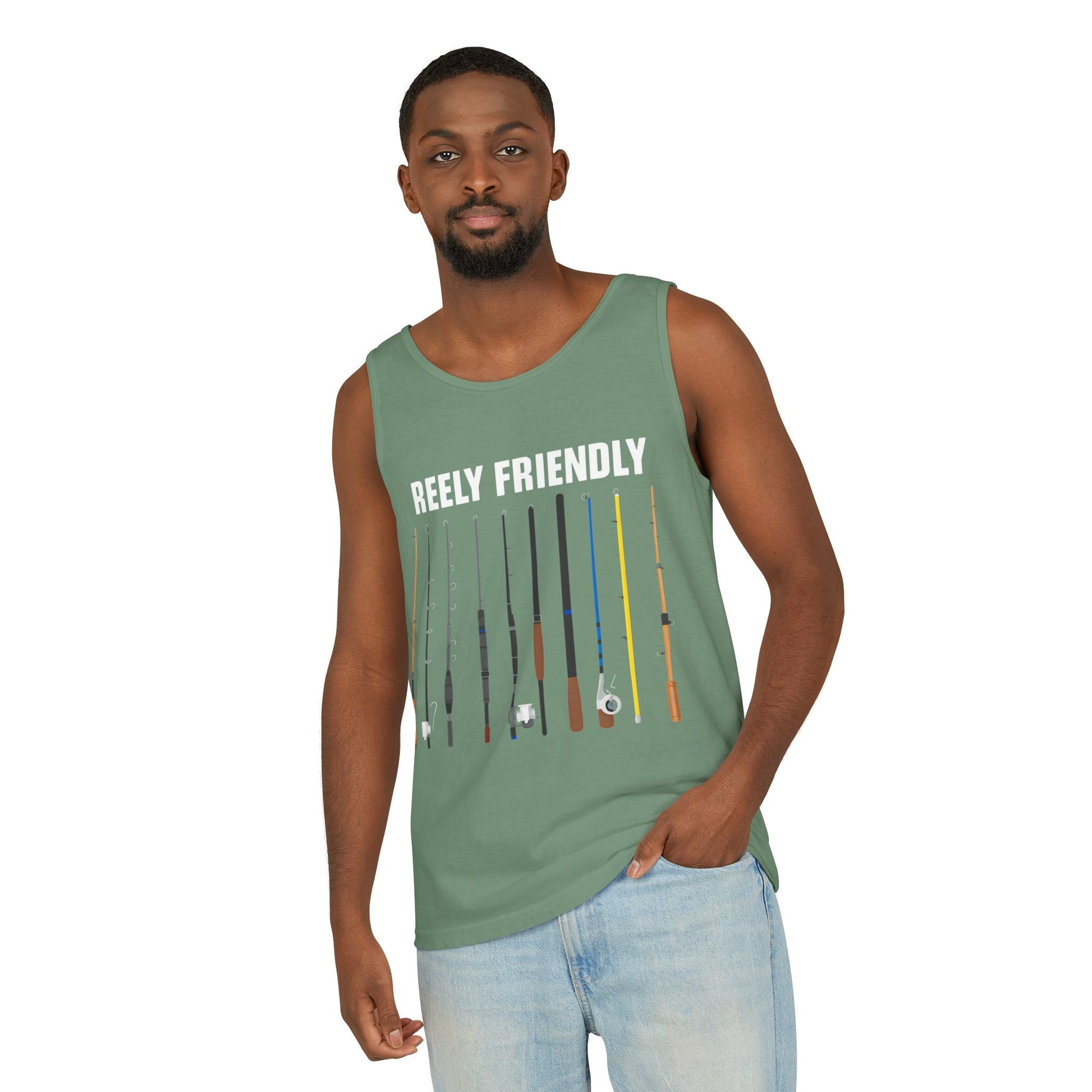 Reely Friendly Fishing Tank Top | Outdoor Apparel, Summer Vibes, Fisherman Gift, Casual Wear, Beach Outing