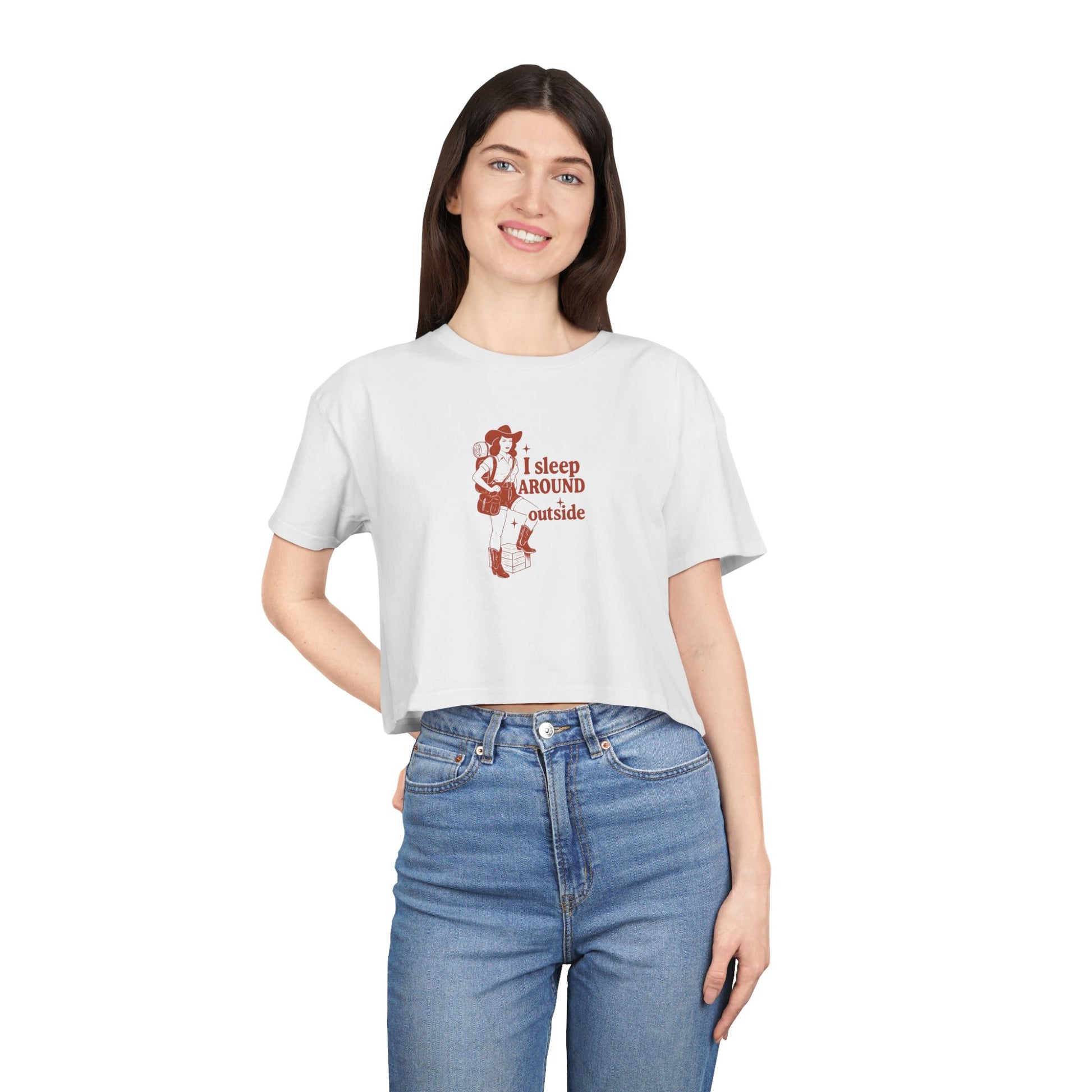 Camping humor Women's Crop Tee