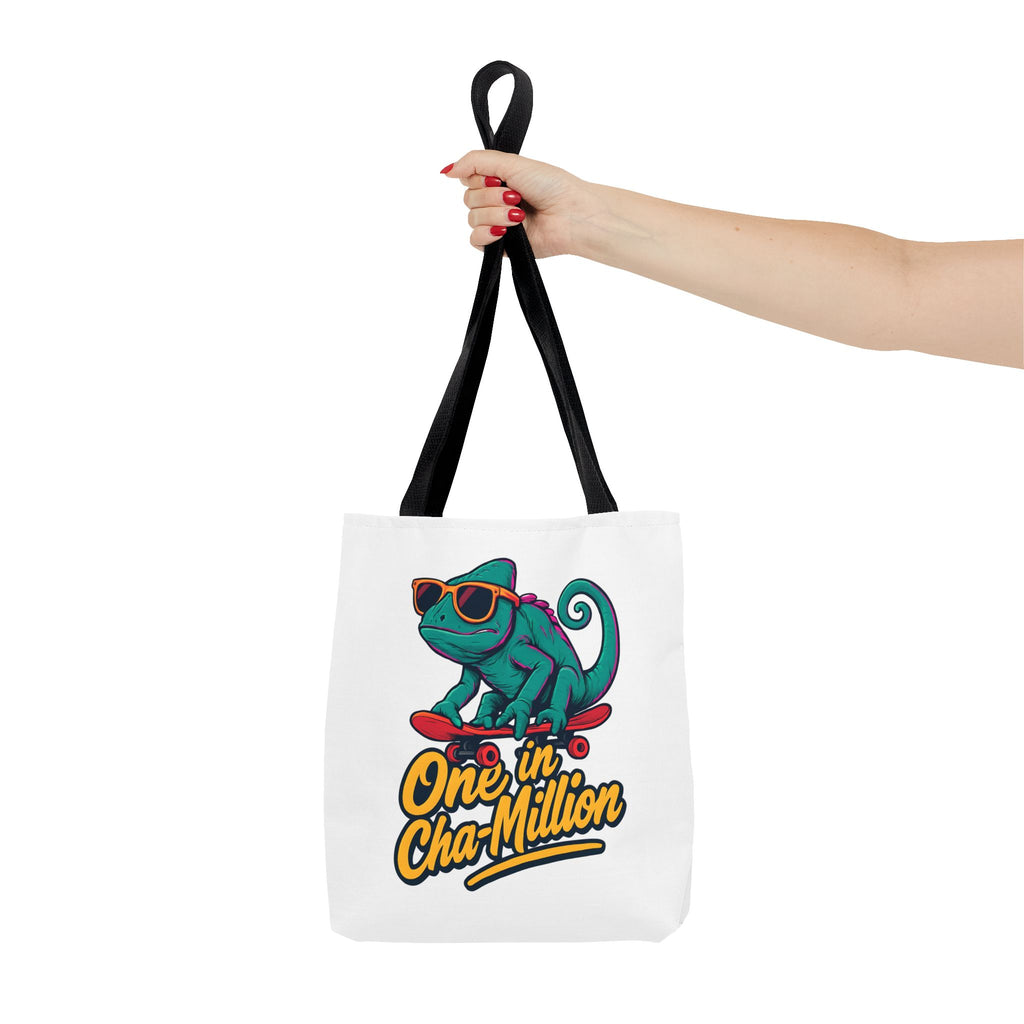 Skateboarder Chameleon Tote Bag - Unique AOP Design, Reusable Shopping Bag, Gift for Chameleon Lovers, Eco-Friendly Grocery Bag, [...]