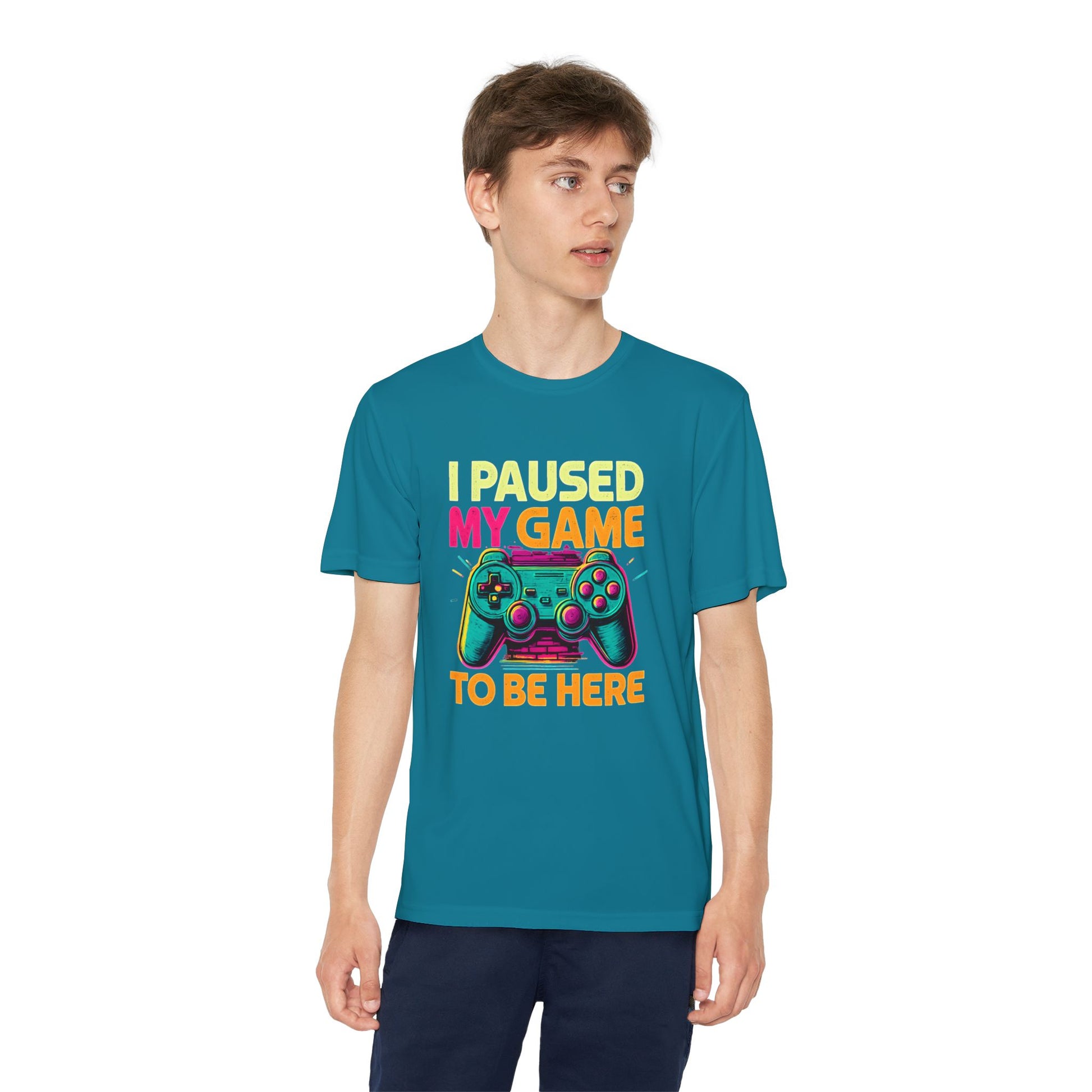 Youth Gamer Tee - I Paused My Game to Be Here | Fun Video Game Shirt, Kids Gaming Apparel, Birthday Gift, Casual Wear, Game Night Tee