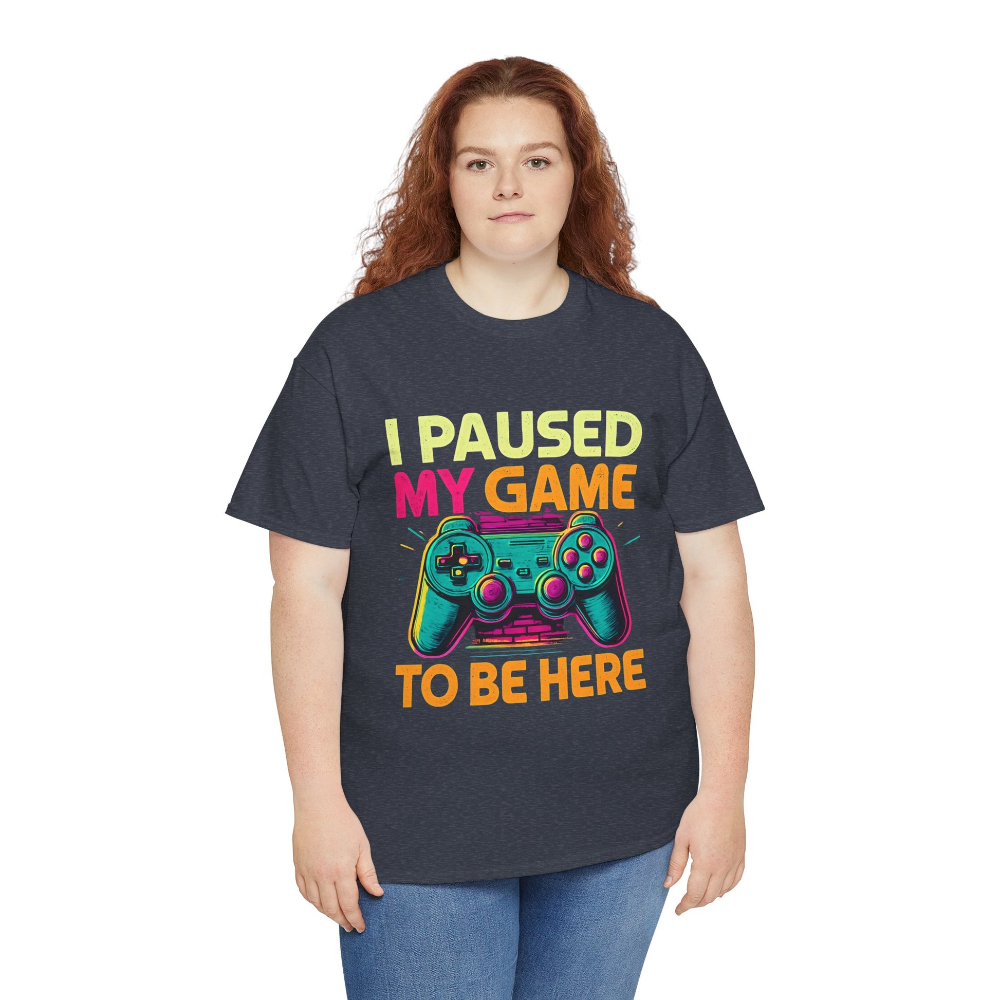 Gaming Humor Unisex Tee - I Paused My Game To Be Here, Gamer Gift, Video Game Shirt, Casual Wear, Funny T-Shirt, Game Night Apparel