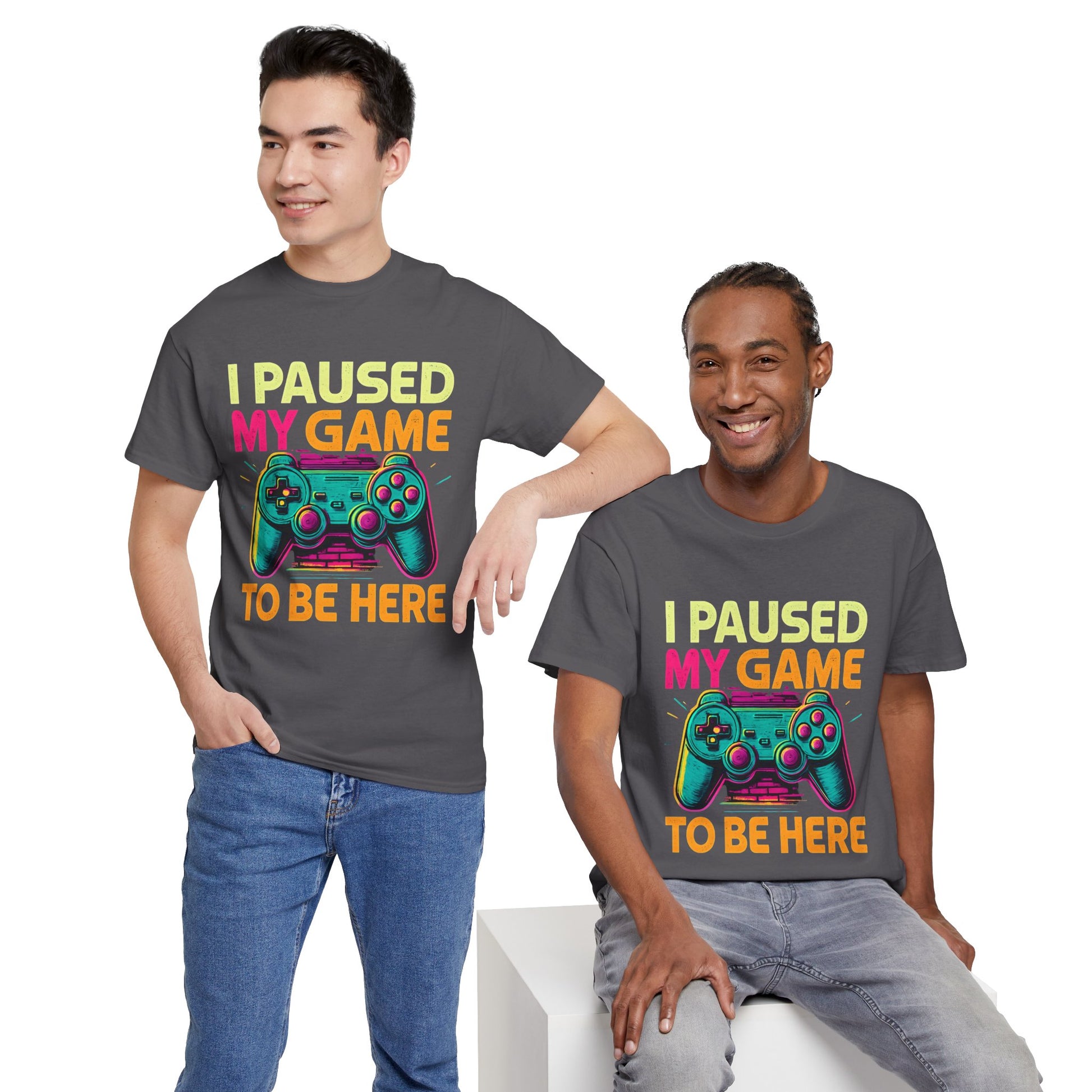 Gaming Humor Unisex Tee - I Paused My Game To Be Here, Gamer Gift, Video Game Shirt, Casual Wear, Funny T-Shirt, Game Night Apparel