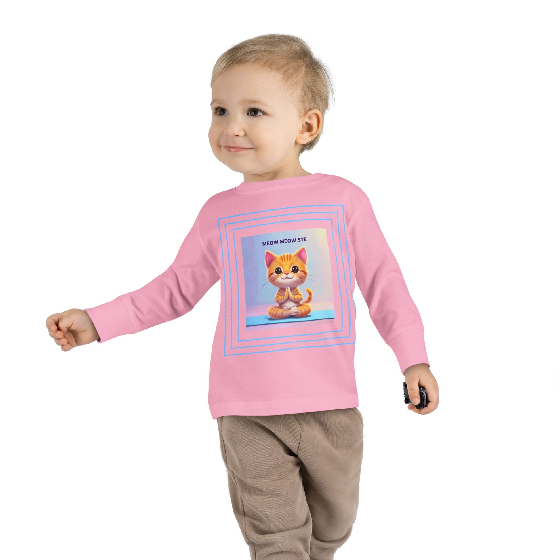 Cat Yoga Toddler Long Sleeve Tee