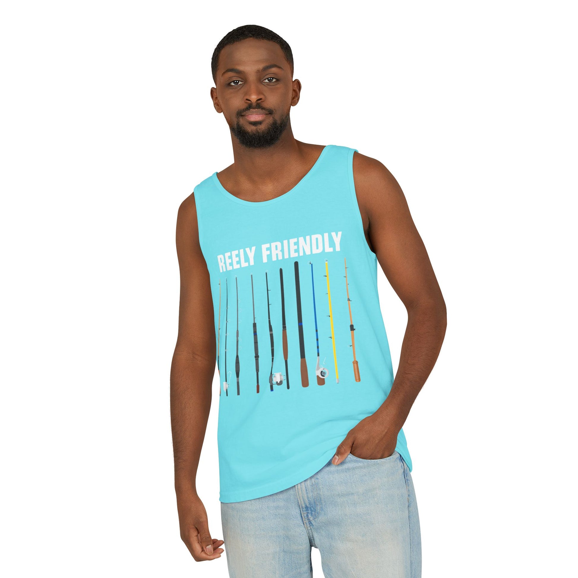 Reely Friendly Fishing Tank Top | Outdoor Apparel, Summer Vibes, Fisherman Gift, Casual Wear, Beach Outing