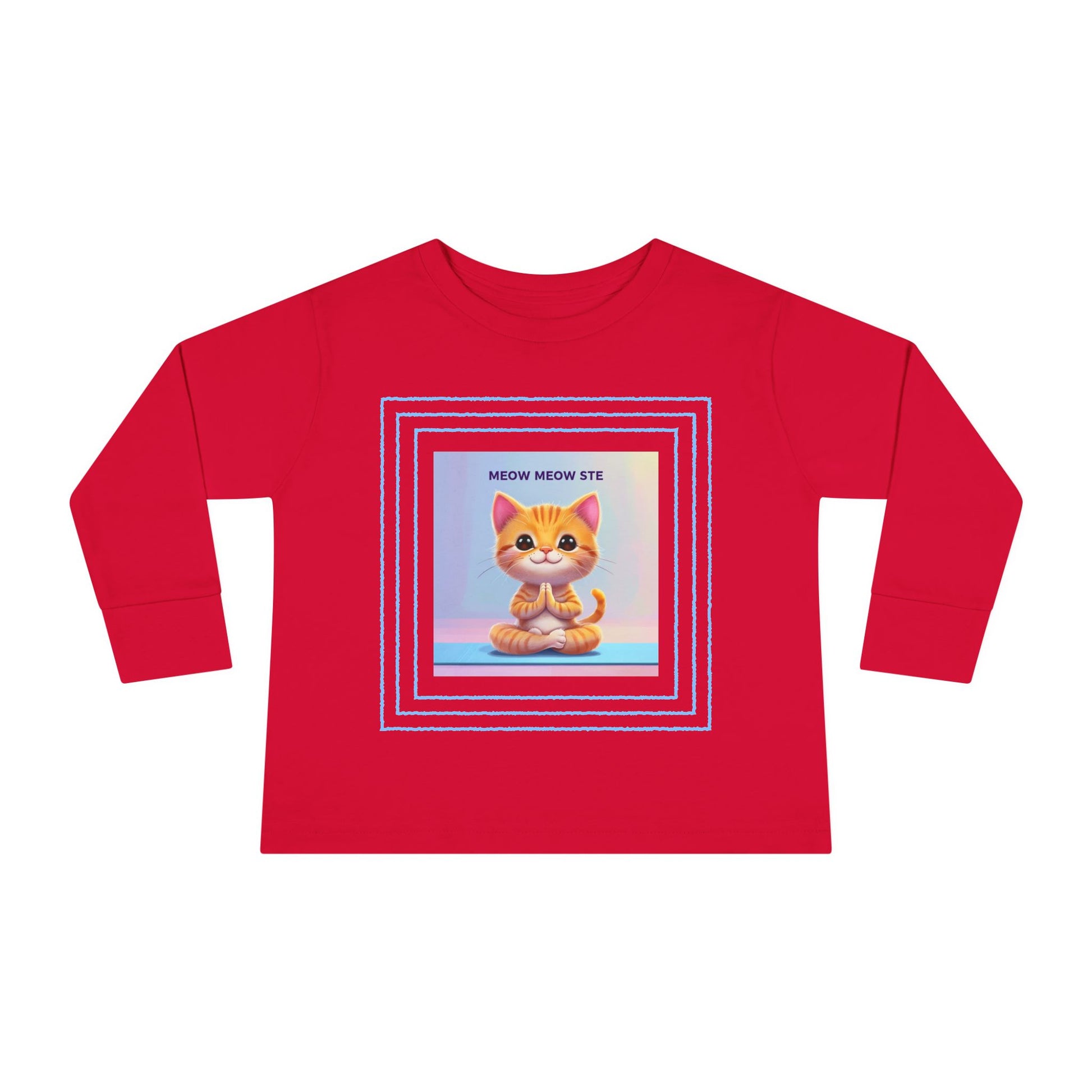 Cat Yoga Toddler Long Sleeve Tee