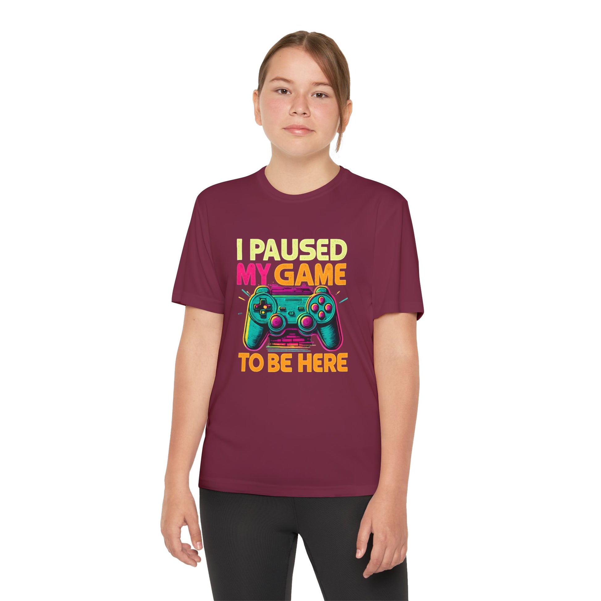 Youth Gamer Tee - I Paused My Game to Be Here | Fun Video Game Shirt, Kids Gaming Apparel, Birthday Gift, Casual Wear, Game Night Tee