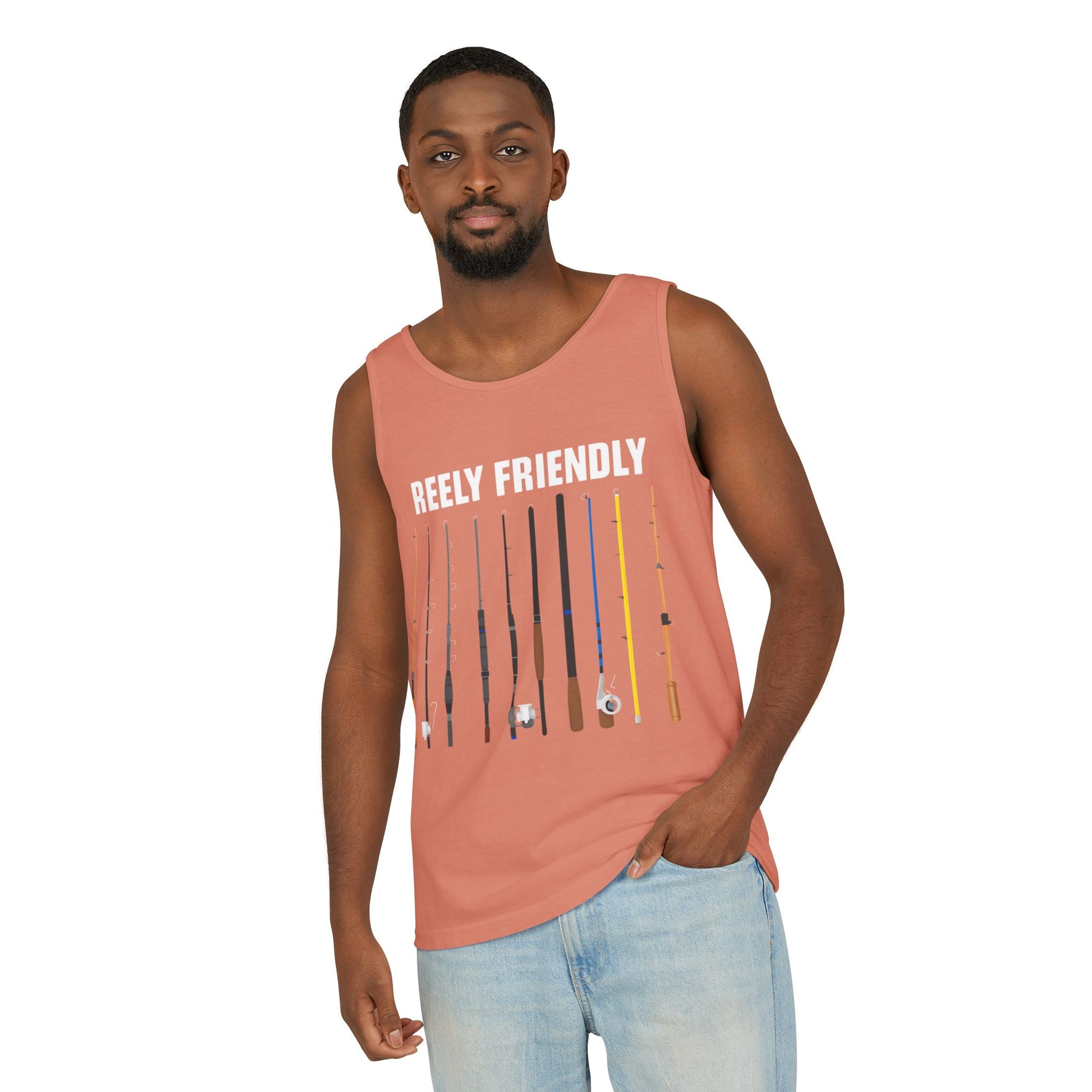 Reely Friendly Fishing Tank Top | Outdoor Apparel, Summer Vibes, Fisherman Gift, Casual Wear, Beach Outing