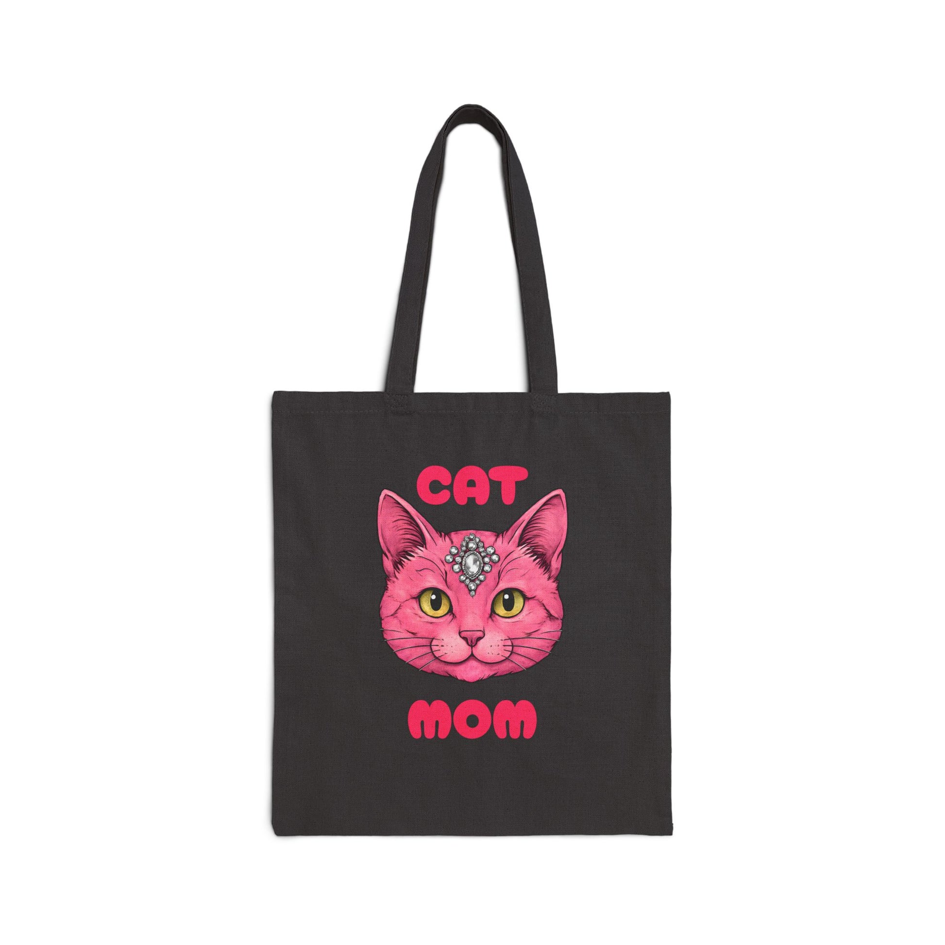 Cat Mom Canvas Tote Bag, Pet Lover Gift, Eco-Friendly Shopping Bag, Cute Cat Mom Tote, Animal Lover Accessory