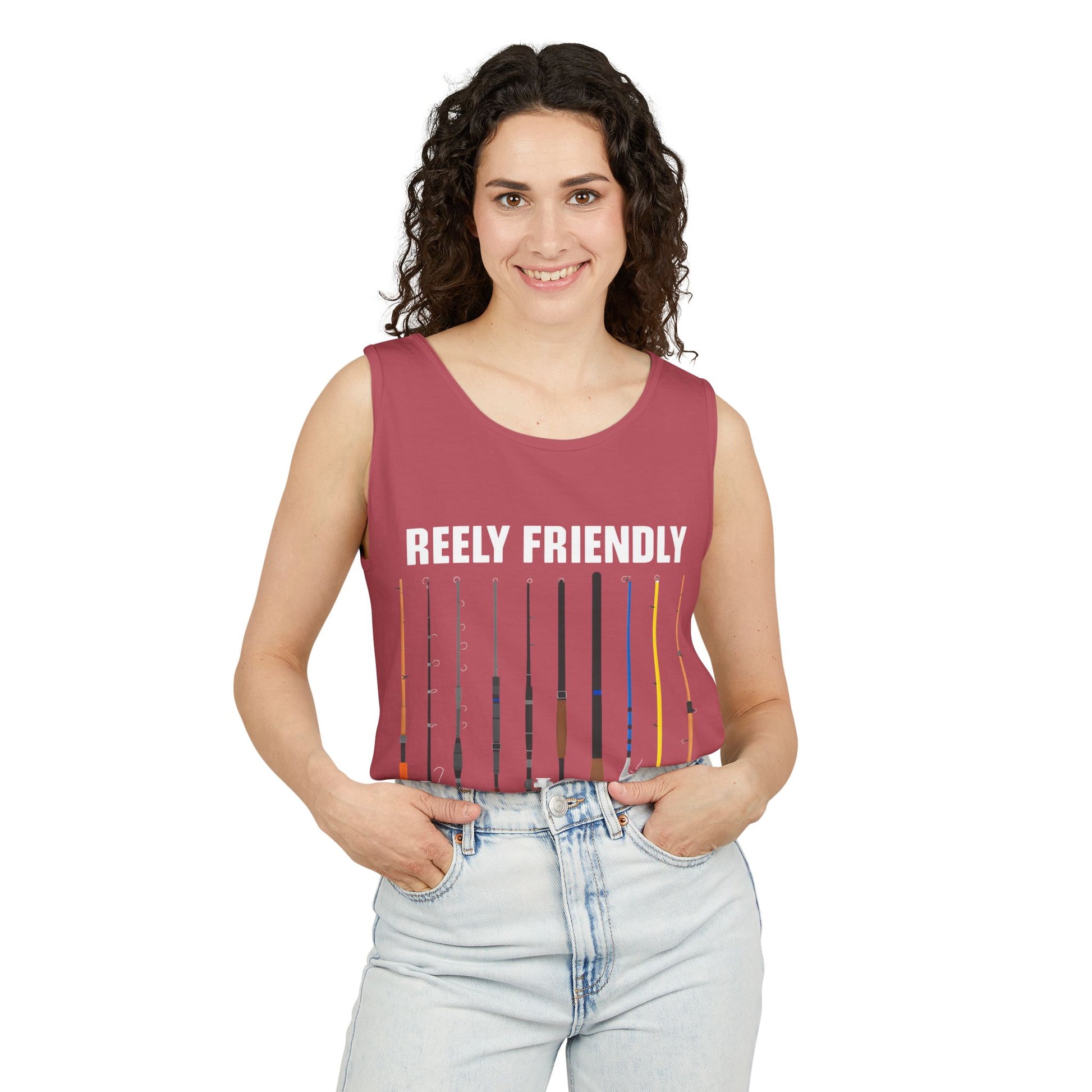 Reely Friendly Fishing Tank Top | Outdoor Apparel, Summer Vibes, Fisherman Gift, Casual Wear, Beach Outing