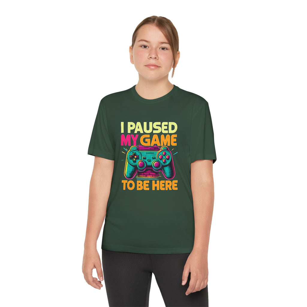 Youth Gamer Tee - I Paused My Game to Be Here | Fun Video Game Shirt, Kids Gaming Apparel, Birthday Gift, Casual Wear, Game Night Tee