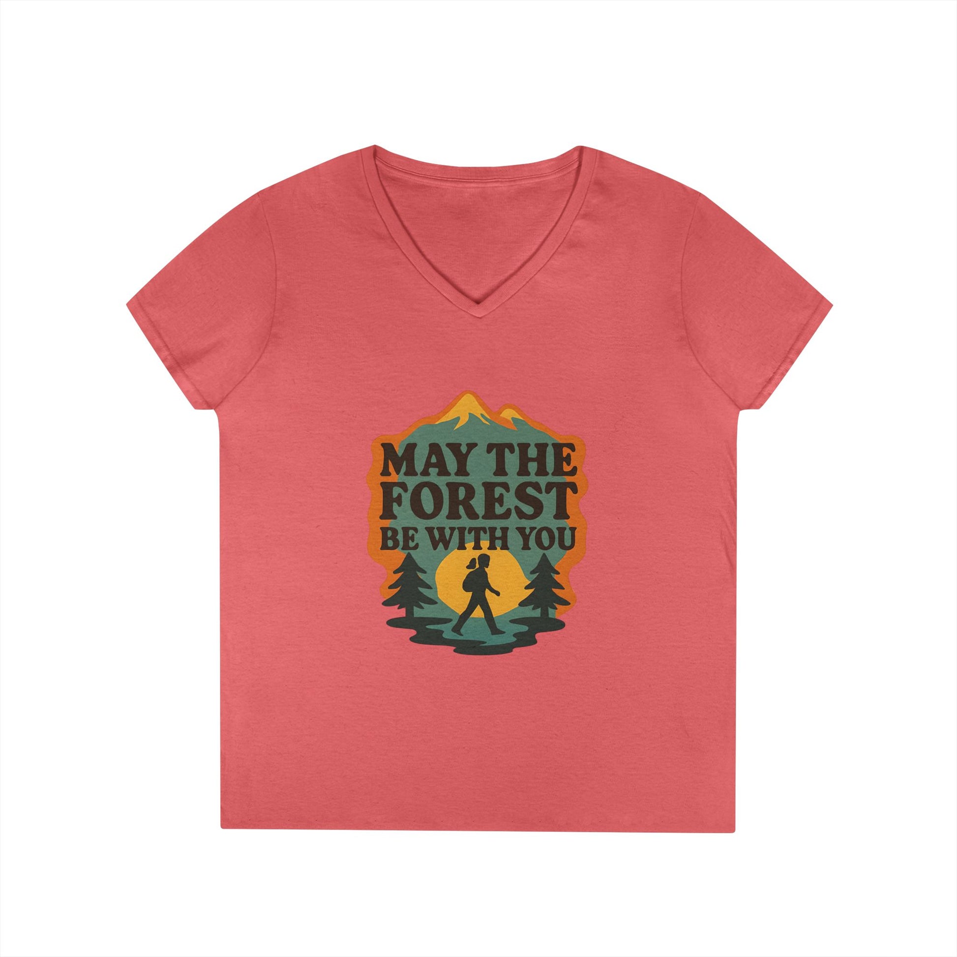 Forest themed Ladies' v neck