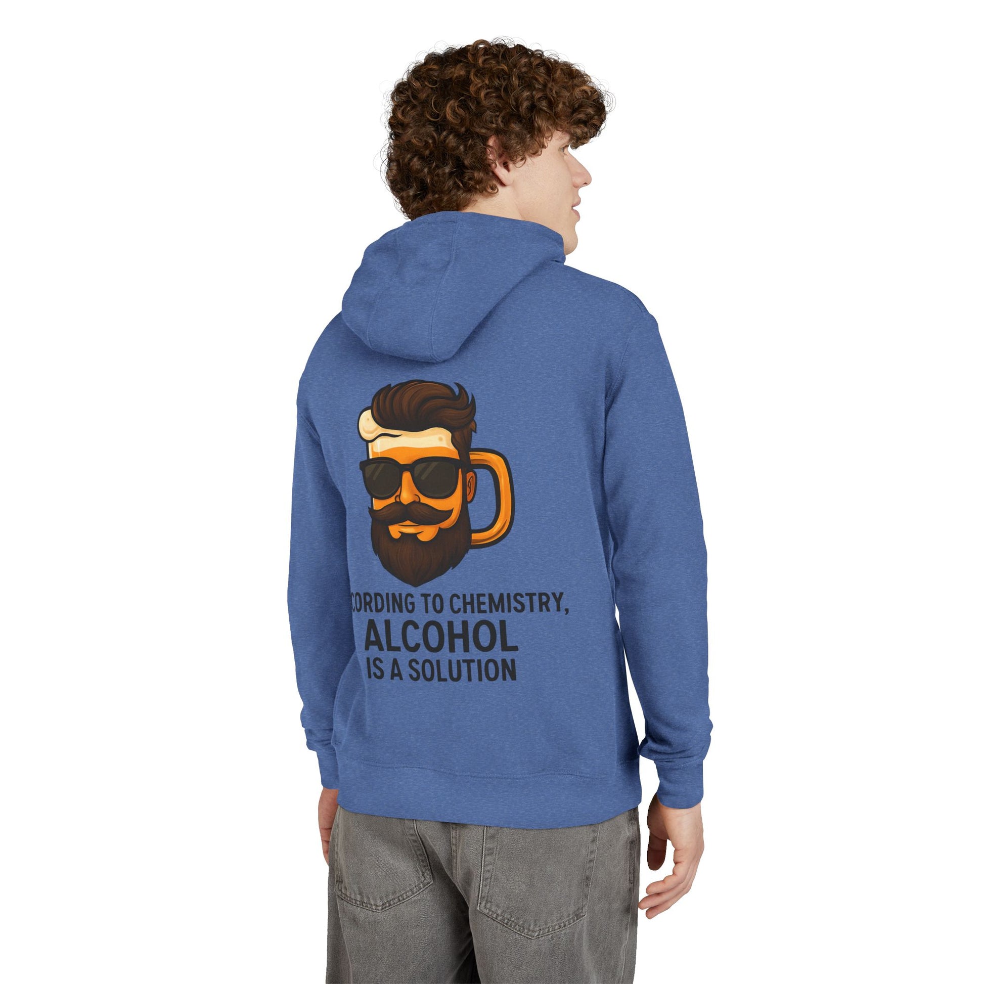 Funny Chemistry Hoodie, Unisex French Terry Sweatshirt, Alcohol Solution Gift, Science Lover Apparel, Chemistry-themed Clothing