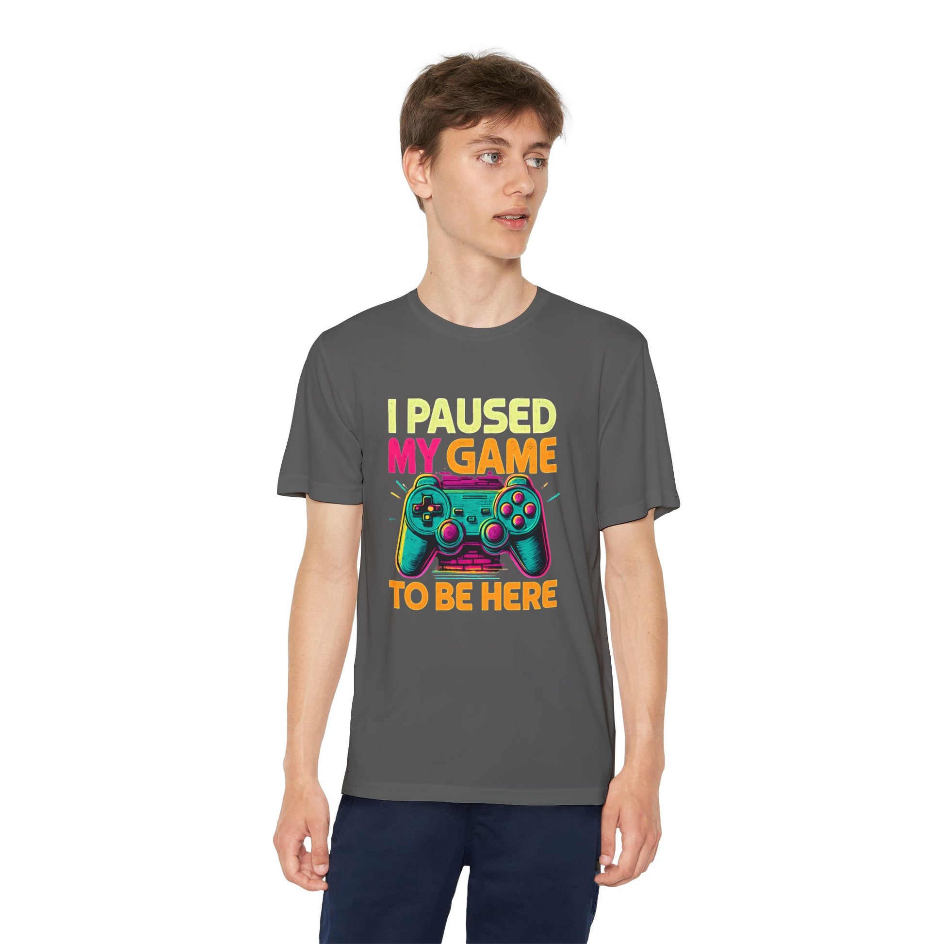 Youth Gamer Tee - I Paused My Game to Be Here | Fun Video Game Shirt, Kids Gaming Apparel, Birthday Gift, Casual Wear, Game Night Tee