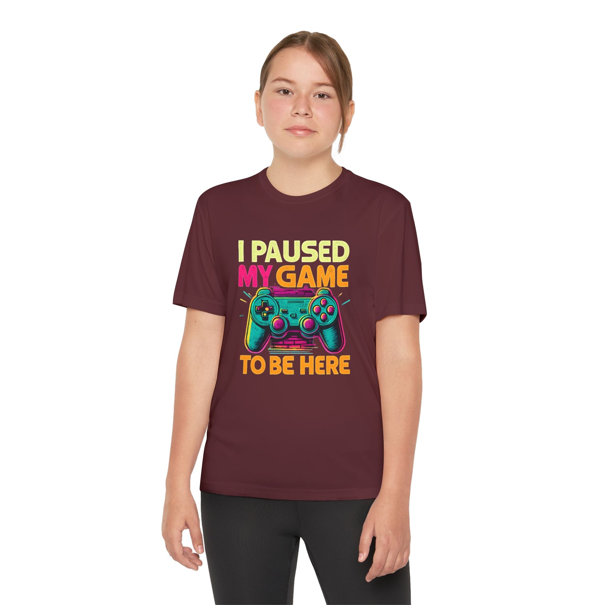 Youth Gamer Tee - I Paused My Game to Be Here | Fun Video Game Shirt, Kids Gaming Apparel, Birthday Gift, Casual Wear, Game Night Tee