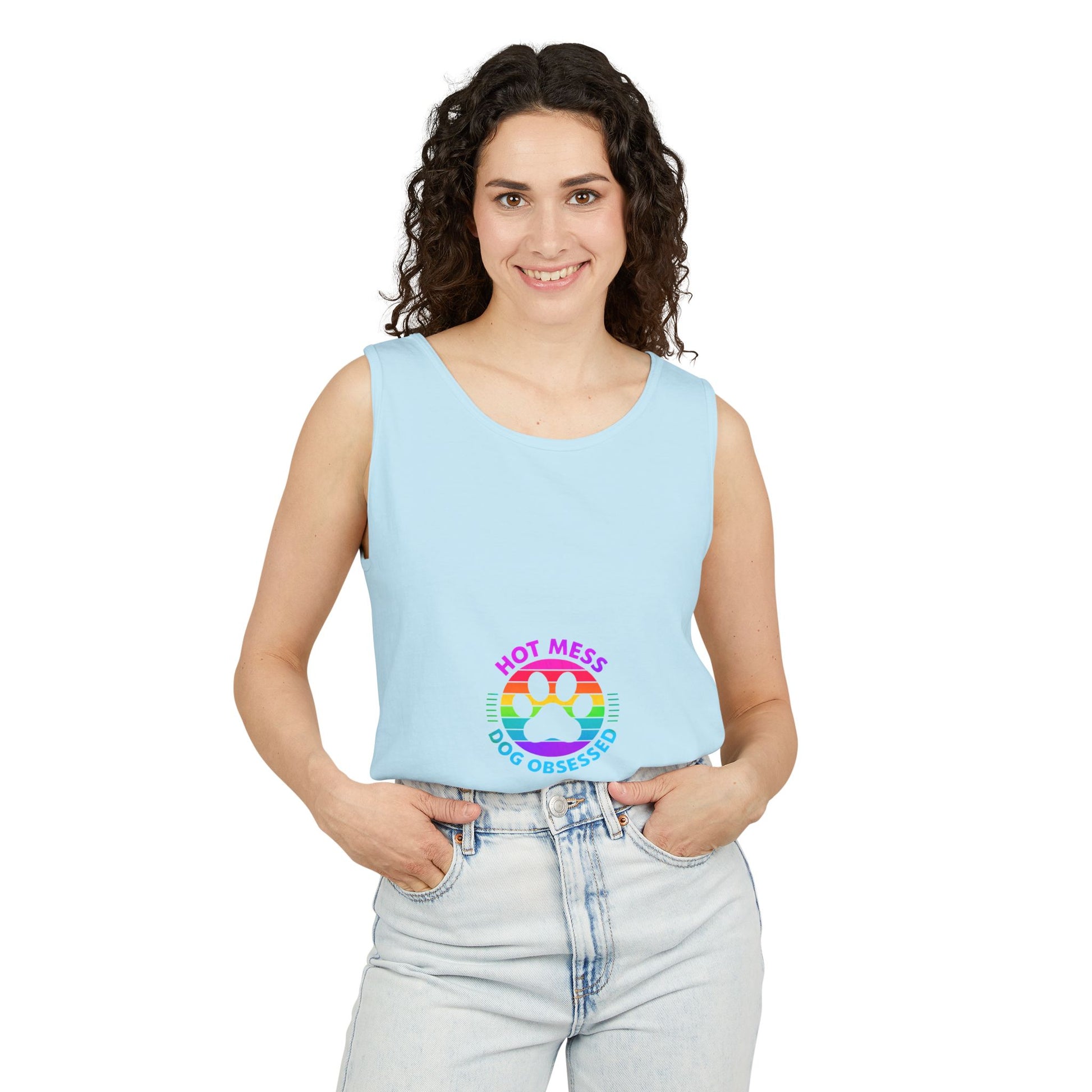 Dog Obsessed Unisex Garment-Dyed Tank Top