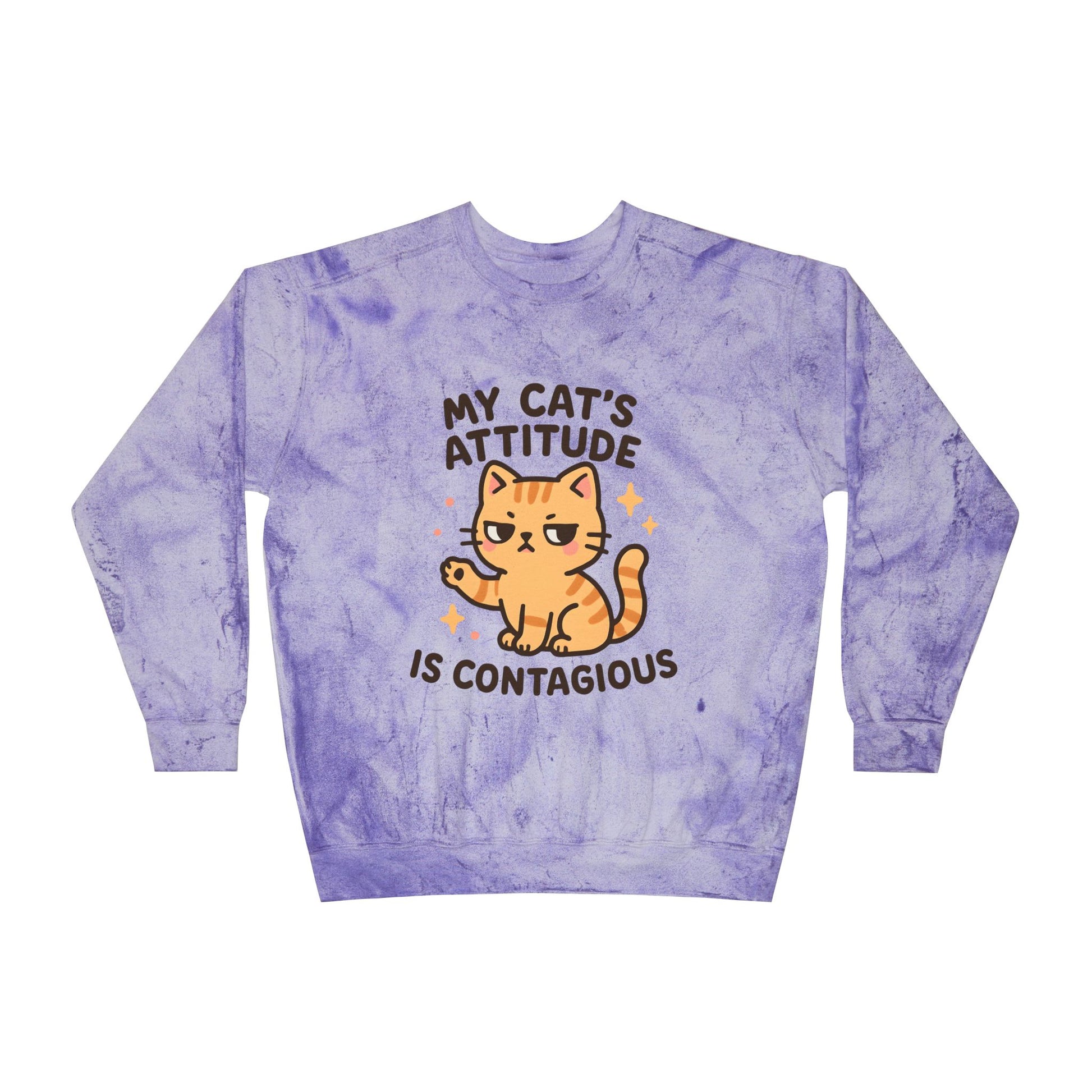 Cat Attitude Crewneck Sweatshirt, Funny Cat Sweatshirt, Pet Lover Gift, Cozy Sweatshirt