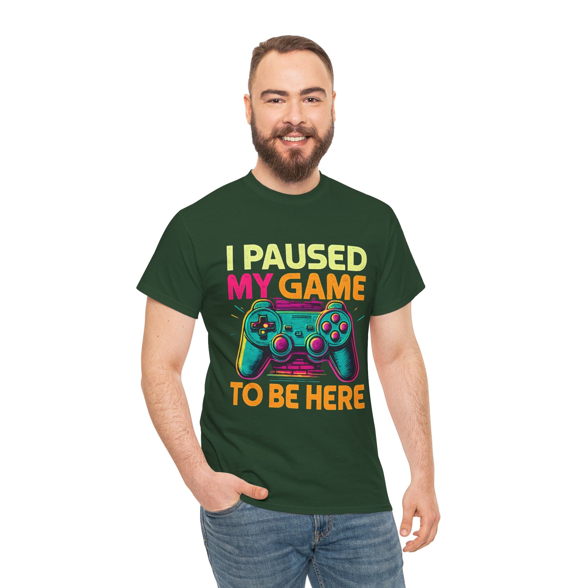Gaming Humor Unisex Tee - I Paused My Game To Be Here, Gamer Gift, Video Game Shirt, Casual Wear, Funny T-Shirt, Game Night Apparel