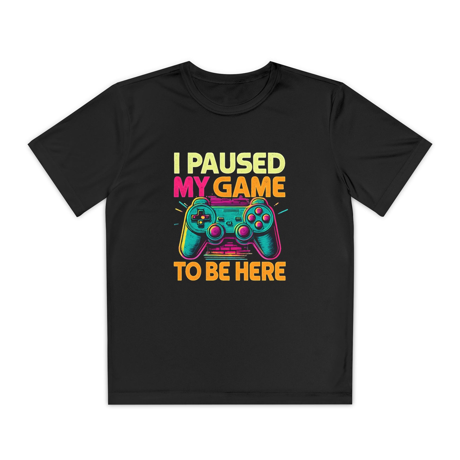 Youth Gamer Tee - I Paused My Game to Be Here | Fun Video Game Shirt, Kids Gaming Apparel, Birthday Gift, Casual Wear, Game Night Tee
