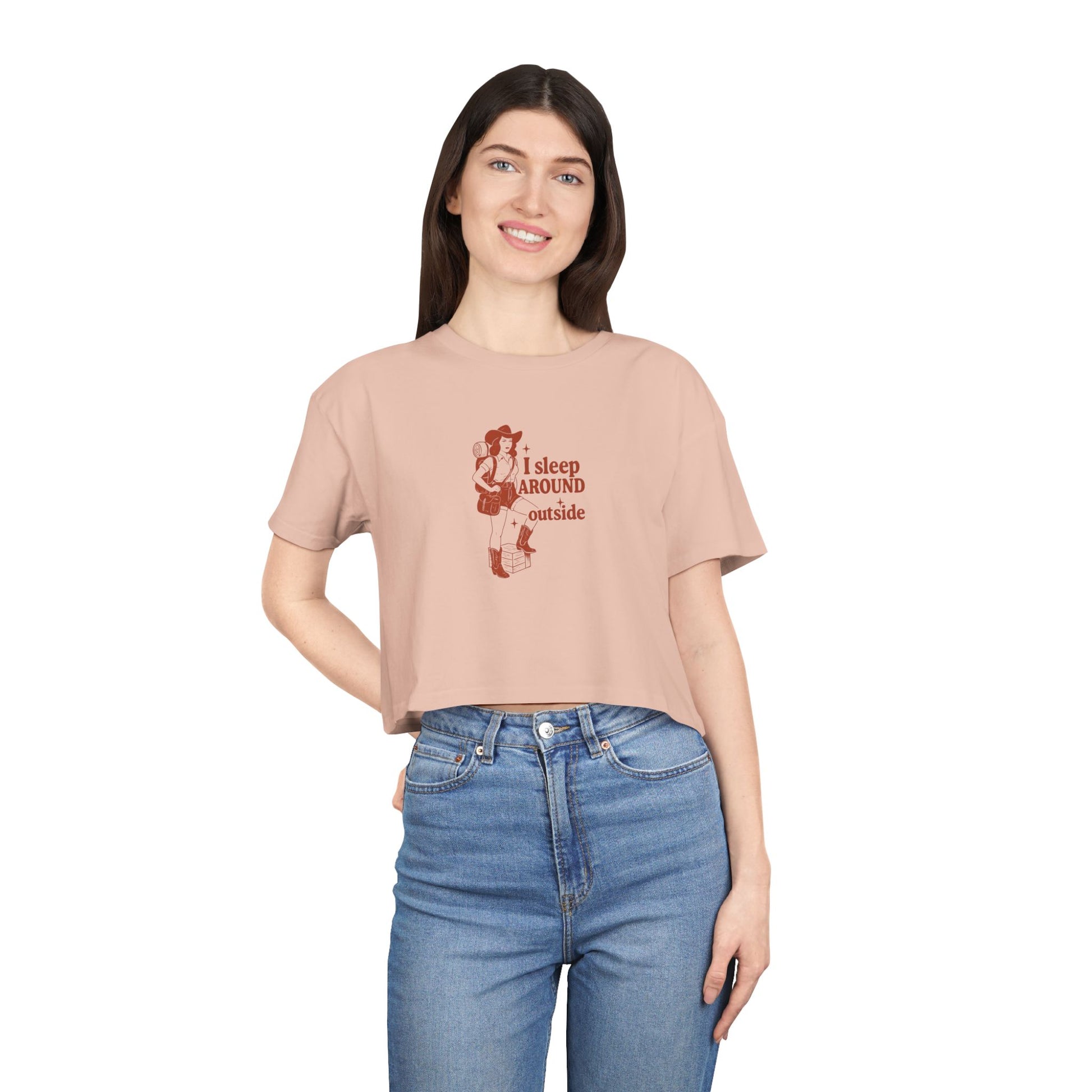 Camping humor Women's Crop Tee