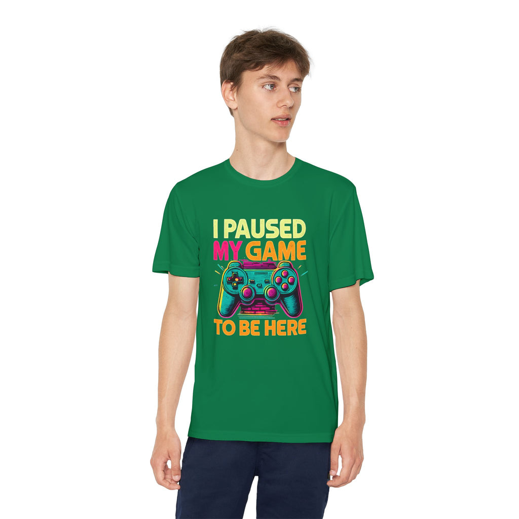 Youth Gamer Tee - I Paused My Game to Be Here | Fun Video Game Shirt, Kids Gaming Apparel, Birthday Gift, Casual Wear, Game Night Tee