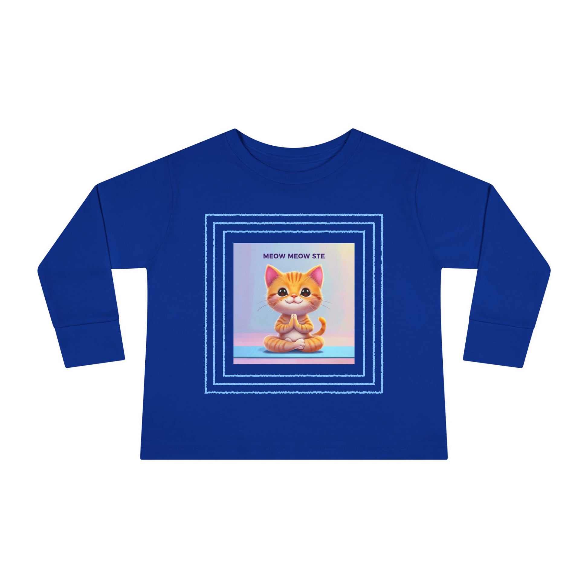 Cat Yoga Toddler Long Sleeve Tee